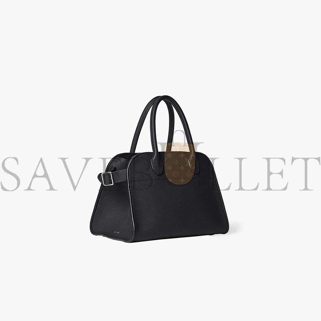 THE ROW SOFT MARGAUX 10 BAG IN LEATHER BLACK W1190L133BLPL (25*18*19cm) THE ROW SOFT MARGAUX 10 BAG IN LEATHER BLACK W1190L133BLPL (25*18*19cm)