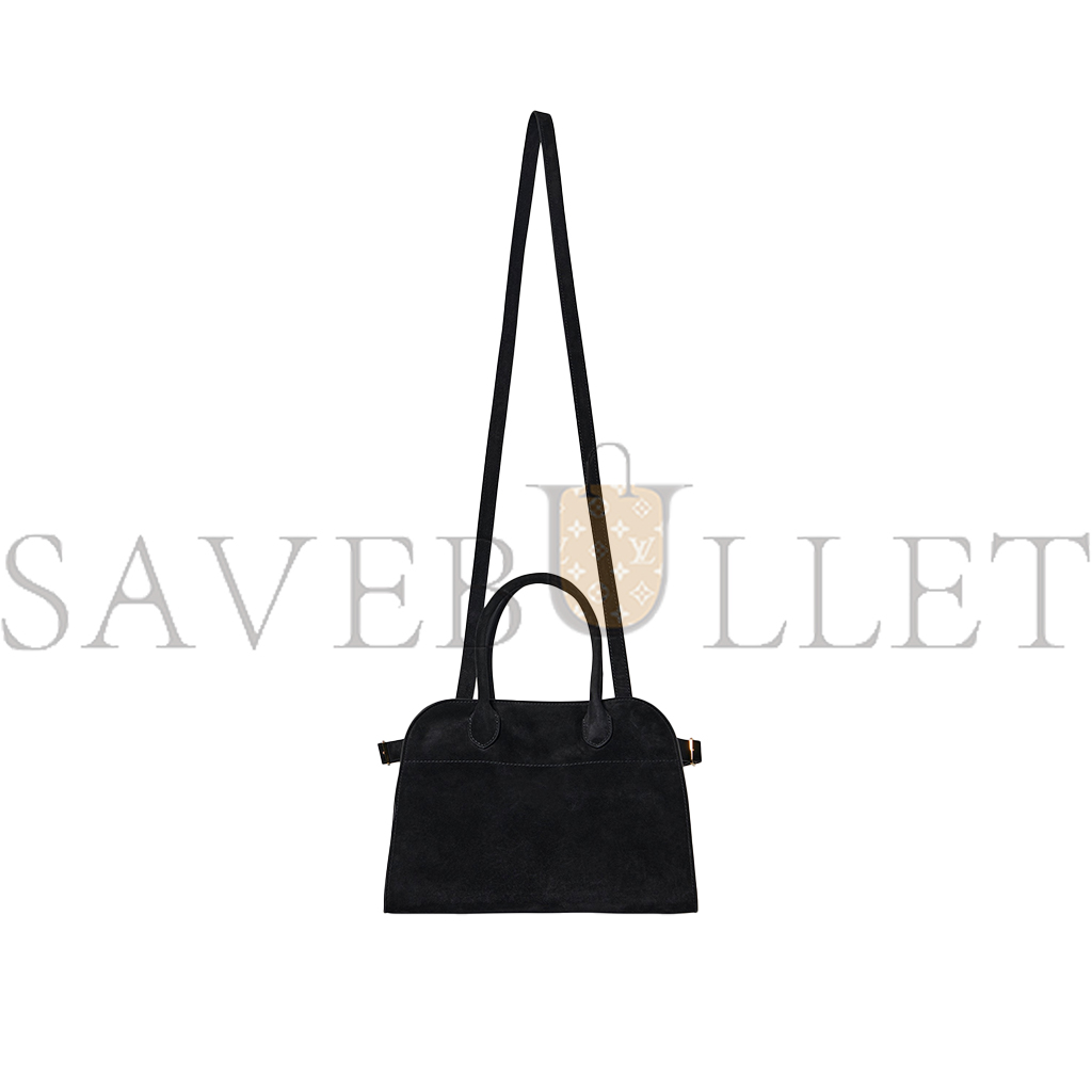 THE ROW SOFT MARGAUX 10 BAG IN SUEDE BLACK W1190L25BLSG (25*18*19cm) THE ROW SOFT MARGAUX 10 BAG IN SUEDE BLACK W1190L25BLSG (25*18*19cm)