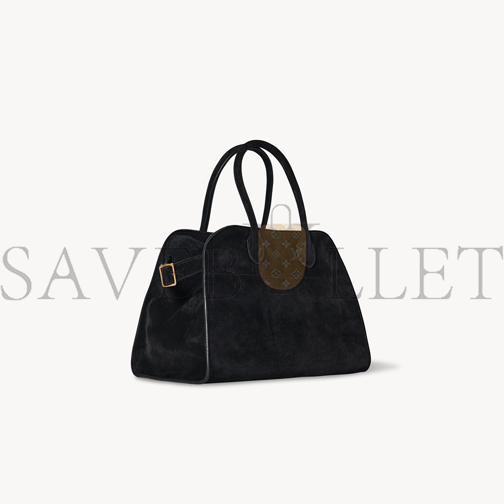 THE ROW SOFT MARGAUX 10 BAG IN SUEDE BLACK W1190L25BLSG (25*18*19cm) THE ROW SOFT MARGAUX 10 BAG IN SUEDE BLACK W1190L25BLSG (25*18*19cm)