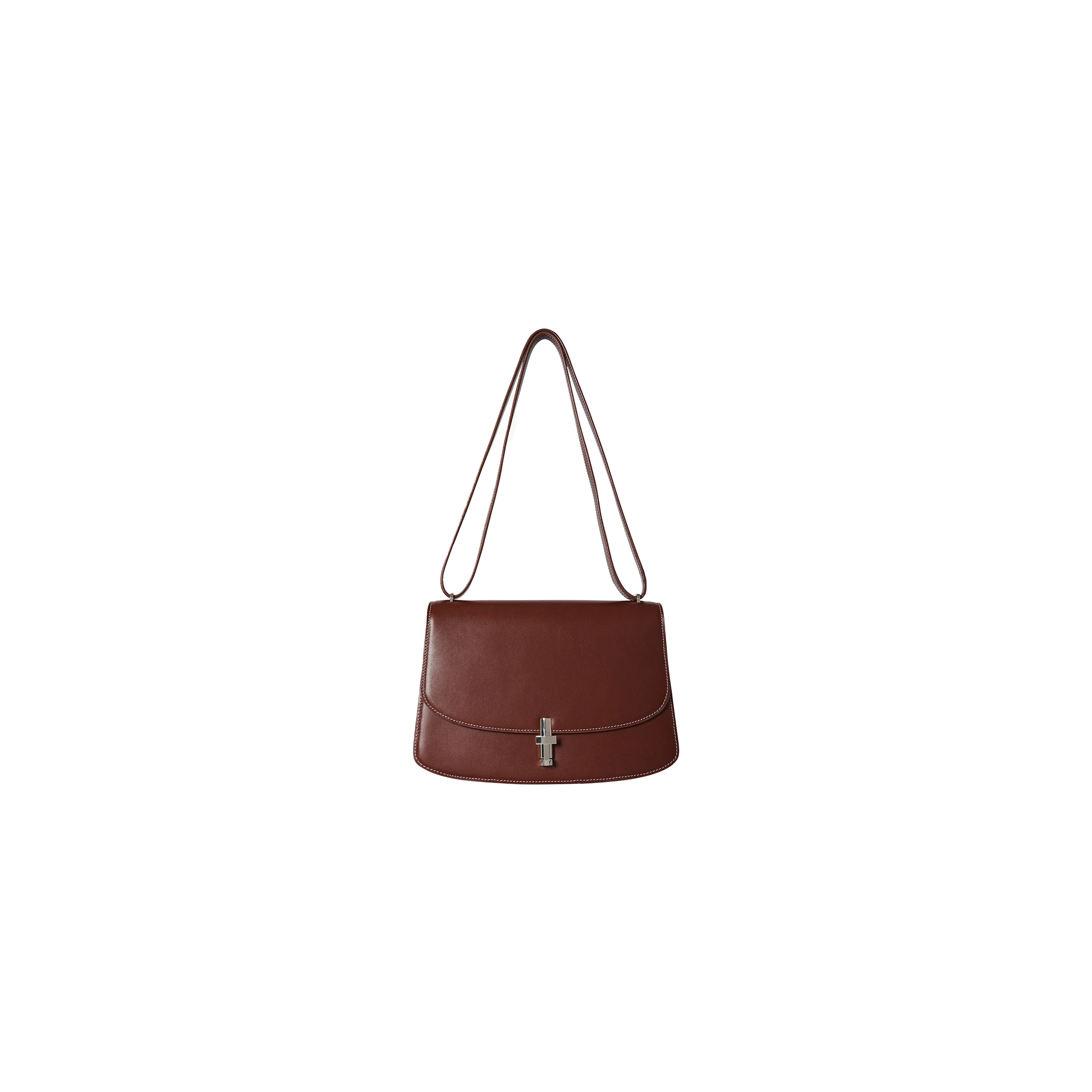 THE ROW SOFIA 10.00 SHOULDER BAG IN LEATHER CHERRY WOOD W1570L60CHYWD (25*18*8cm) THE ROW SOFIA 10.00 SHOULDER BAG IN LEATHER CHERRY WOOD W1570L60CHYWD (25*18*8cm)