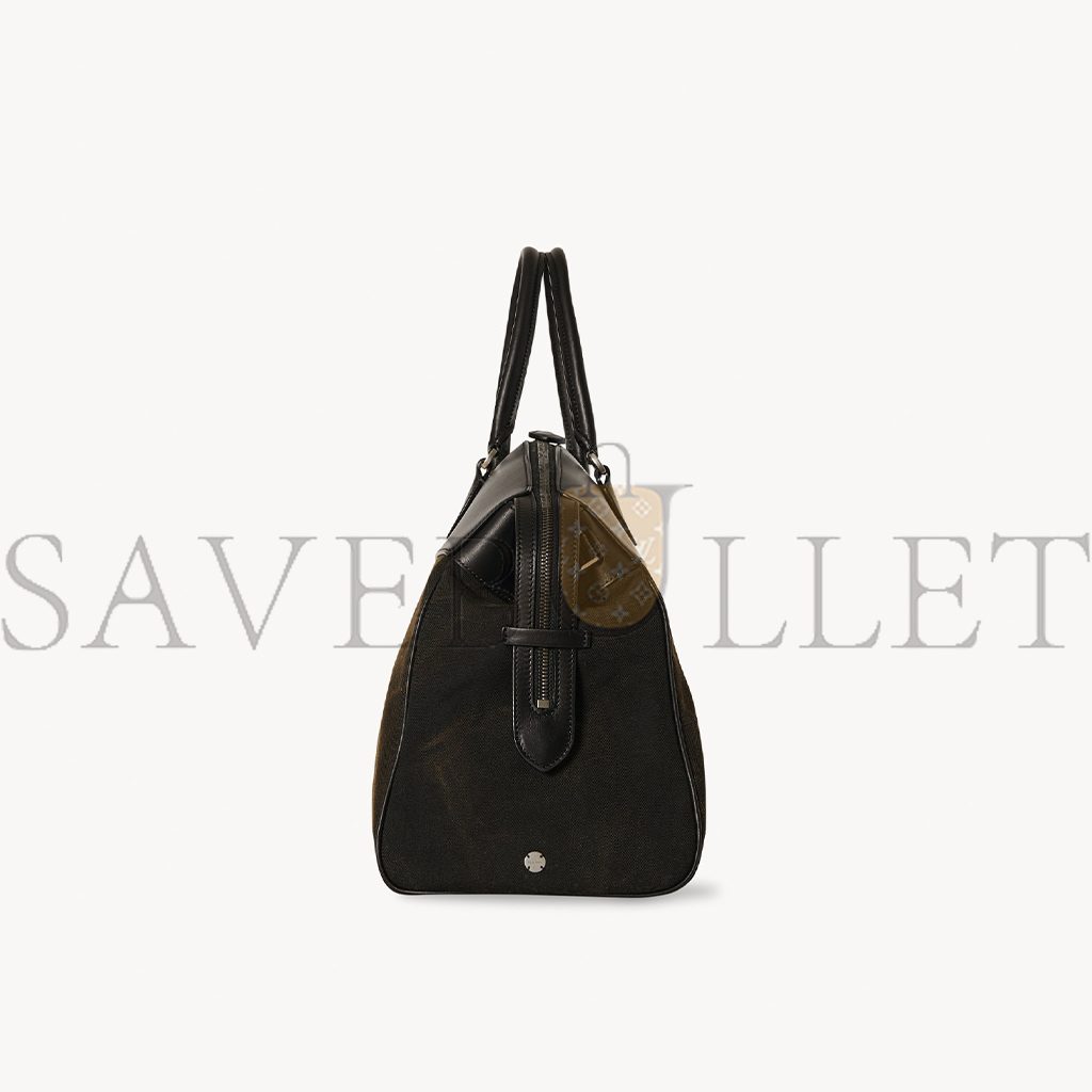 THE ROW GEORGE DUFFLE IN LEATHER AND DENIM BLACKBLACK W1630L52W763BBLCS (43*30*18cm) THE ROW GEORGE DUFFLE IN LEATHER AND DENIM BLACKBLACK W1630L52W763BBLCS (43*30*18cm)
