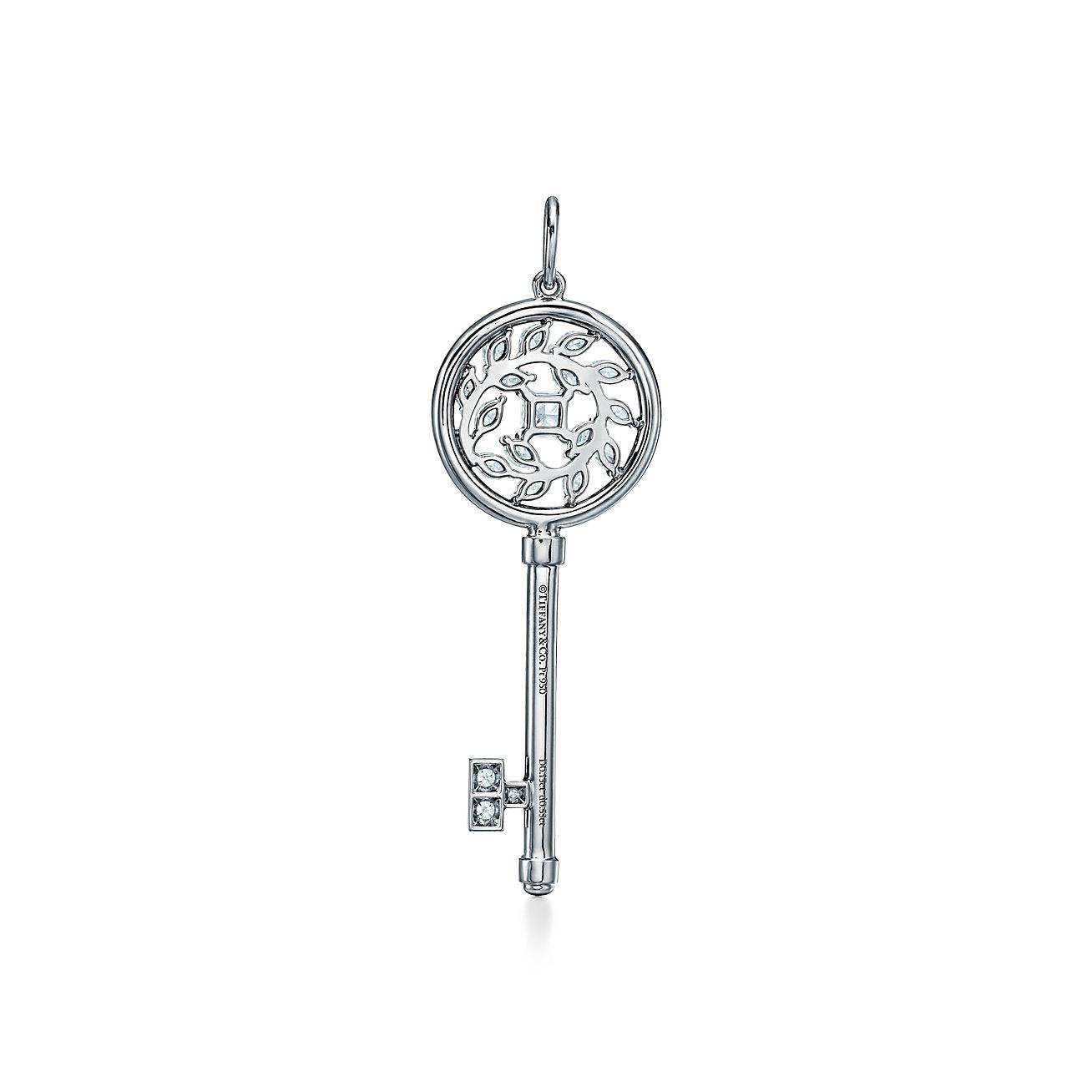 TIFFANY KEYS TIFFANY VICTORIA® DIAMOND VINE KEY IN PLATINUM TIFFANY KEYS TIFFANY VICTORIA® DIAMOND VINE KEY IN PLATINUM