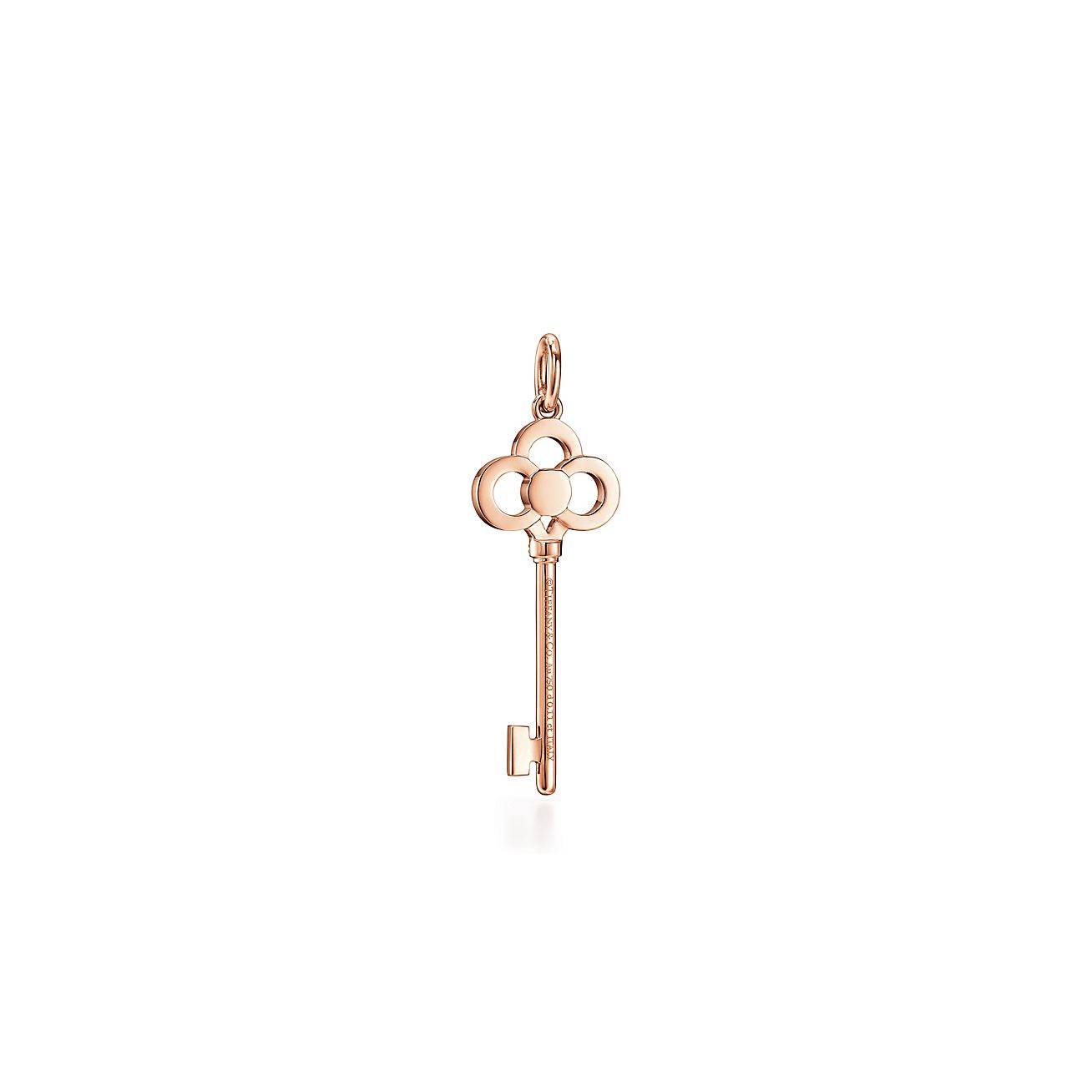 TIFFANY KEYS CROWN KEY IN ROSE GOLD WITH DIAMONDS, 1.5 TIFFANY KEYS CROWN KEY IN ROSE GOLD WITH DIAMONDS, 1.5