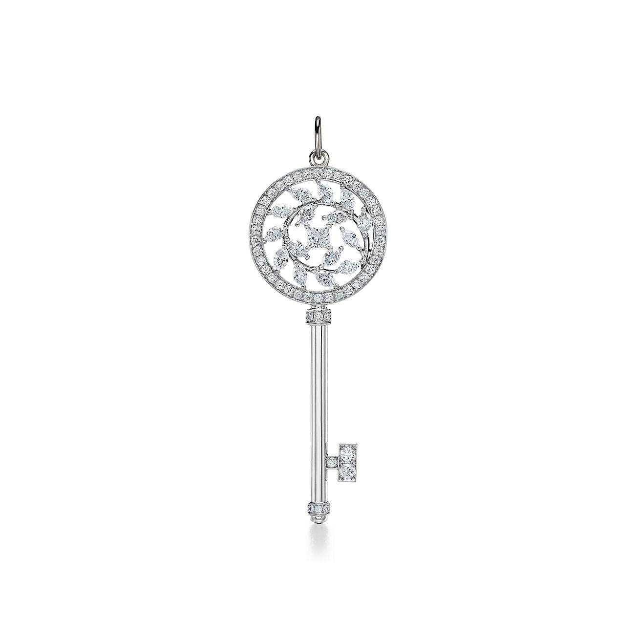 TIFFANY KEYS TIFFANY VICTORIA® DIAMOND VINE KEY IN PLATINUM TIFFANY KEYS TIFFANY VICTORIA® DIAMOND VINE KEY IN PLATINUM