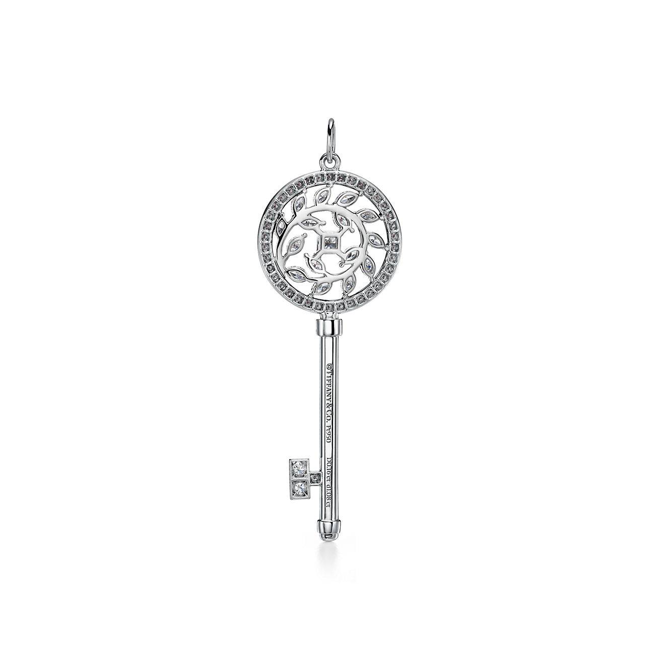 TIFFANY KEYS TIFFANY VICTORIA® DIAMOND VINE KEY IN PLATINUM TIFFANY KEYS TIFFANY VICTORIA® DIAMOND VINE KEY IN PLATINUM