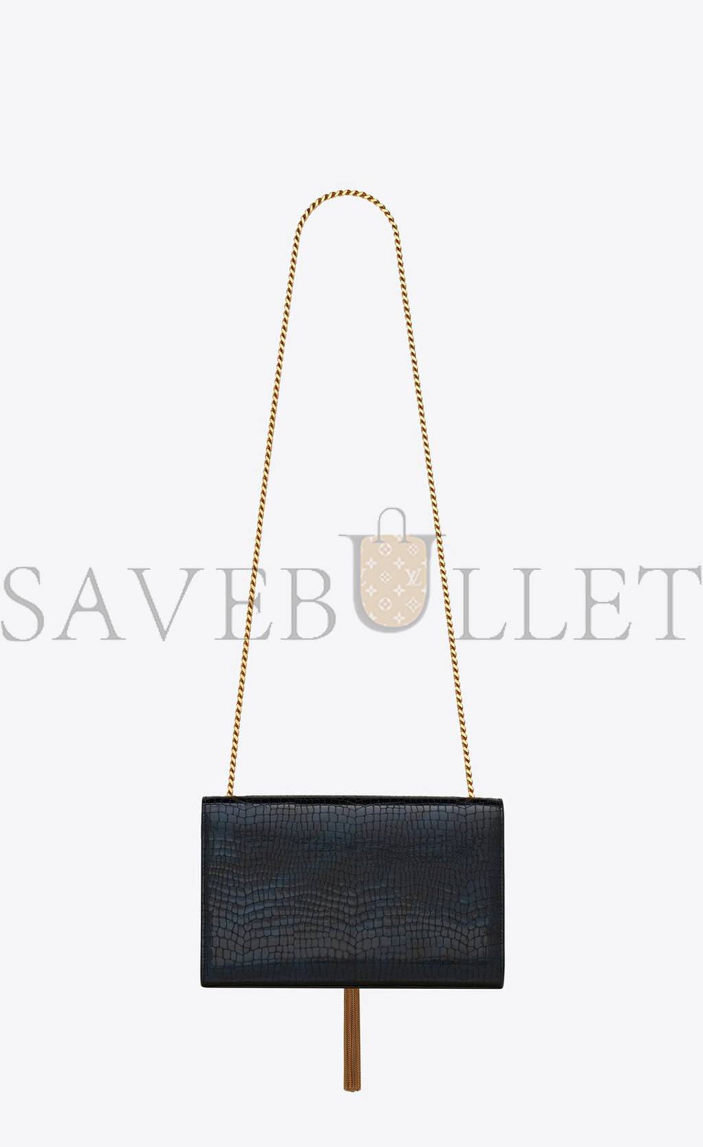 YSL KATE MEDIUM CHAIN BAG WITH TASSEL IN SHINY CROCODILE-EMBOSSED LEATHER 354119AAAY14083 (24*14.5*5.5cm) YSL KATE MEDIUM CHAIN BAG WITH TASSEL IN SHINY CROCODILE-EMBOSSED LEATHER 354119AAAY14083 (24*14.5*5.5cm)