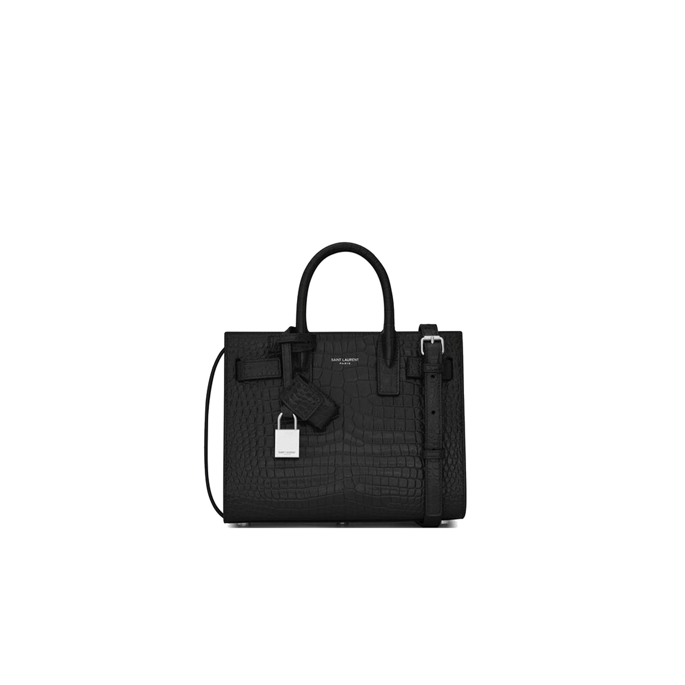 YSL SAC DE JOUR NANO IN EMBOSSED CROCODILE SHINY LEATHER 392035DND1N1000 (22*18*10.5cm) YSL SAC DE JOUR NANO IN EMBOSSED CROCODILE SHINY LEATHER 392035DND1N1000 (22*18*10.5cm)
