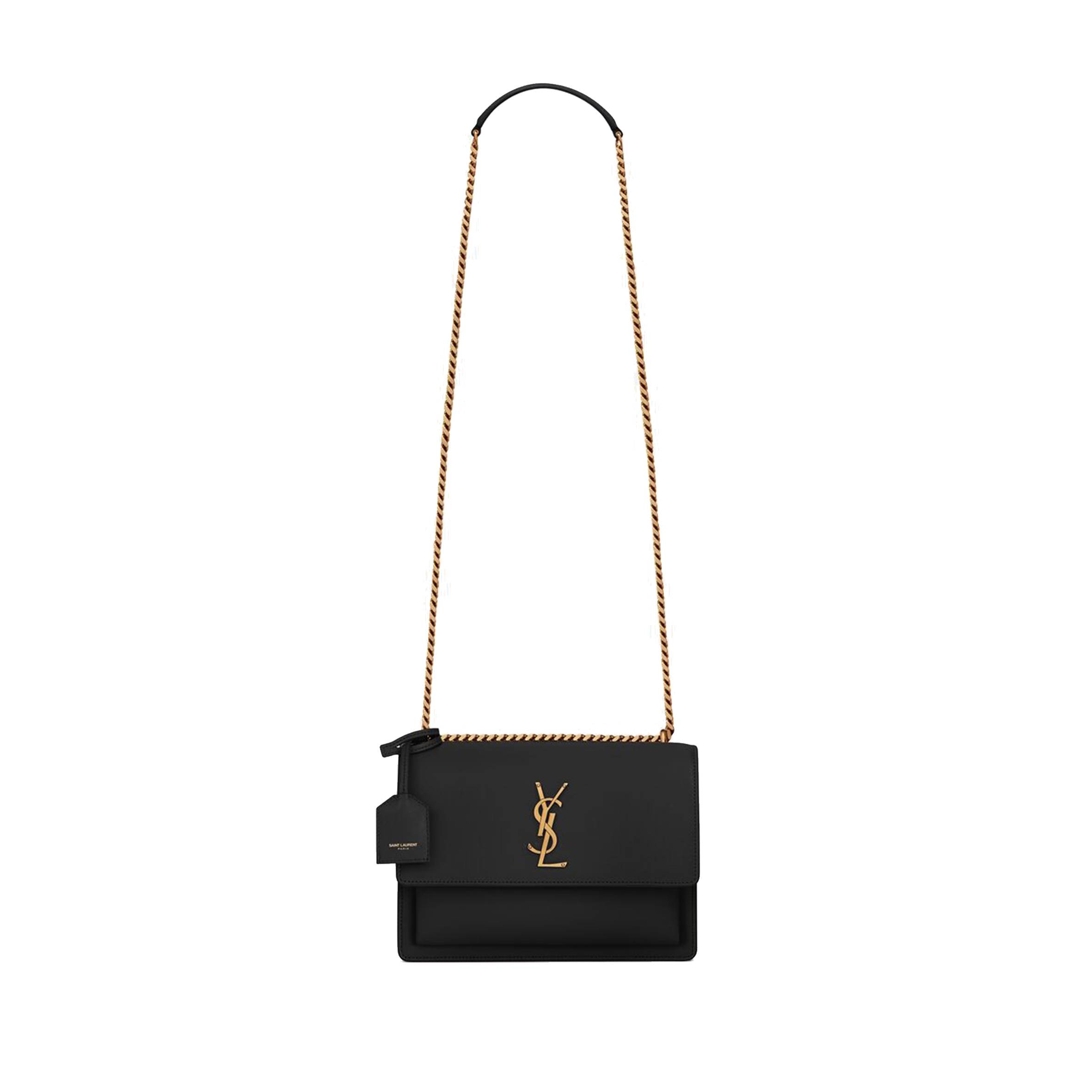 YSL SUNSET MEDIUM CHAIN BAG IN SMOOTH LEATHER 442906D420W1000 (22*16*6.5cm) YSL SUNSET MEDIUM CHAIN BAG IN SMOOTH LEATHER 442906D420W1000 (22*16*6.5cm)
