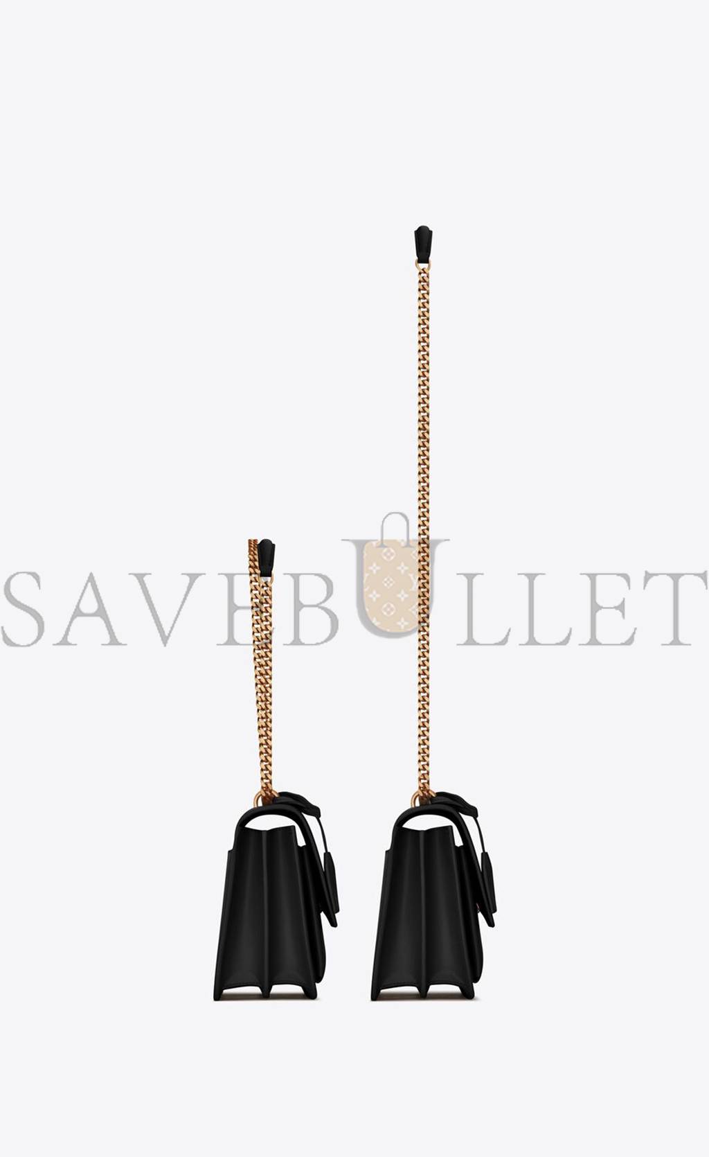 YSL SUNSET MEDIUM CHAIN BAG IN SMOOTH LEATHER 442906D420W1000 (22*16*6.5cm) YSL SUNSET MEDIUM CHAIN BAG IN SMOOTH LEATHER 442906D420W1000 (22*16*6.5cm)