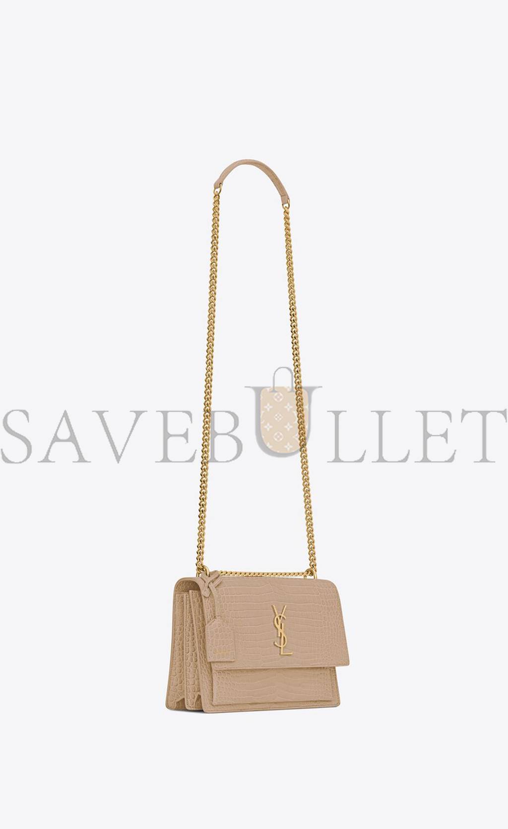 YSL SUNSET MEDIUM CHAIN BAG IN CROCODILE-EMBOSSED SHINY LEATHER 442906DND0J2721 (22*16*6.5cm) YSL SUNSET MEDIUM CHAIN BAG IN CROCODILE-EMBOSSED SHINY LEATHER 442906DND0J2721 (22*16*6.5cm)