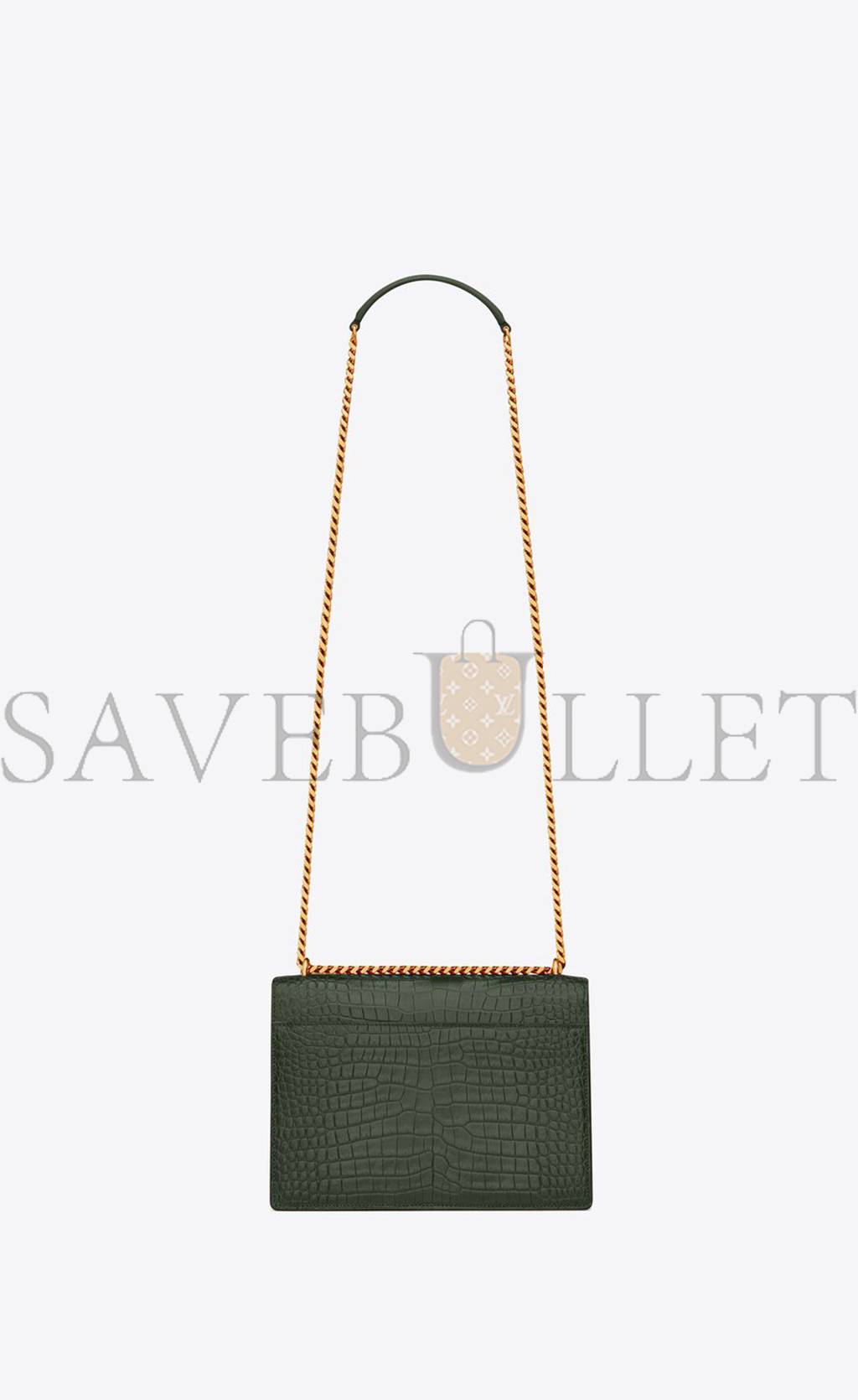 YSL SUNSET MEDIUM CHAIN BAG IN CROCODILE-EMBOSSED SHINY LEATHER 442906DND0J3144 (22*16*6.5cm) YSL SUNSET MEDIUM CHAIN BAG IN CROCODILE-EMBOSSED SHINY LEATHER 442906DND0J3144 (22*16*6.5cm)
