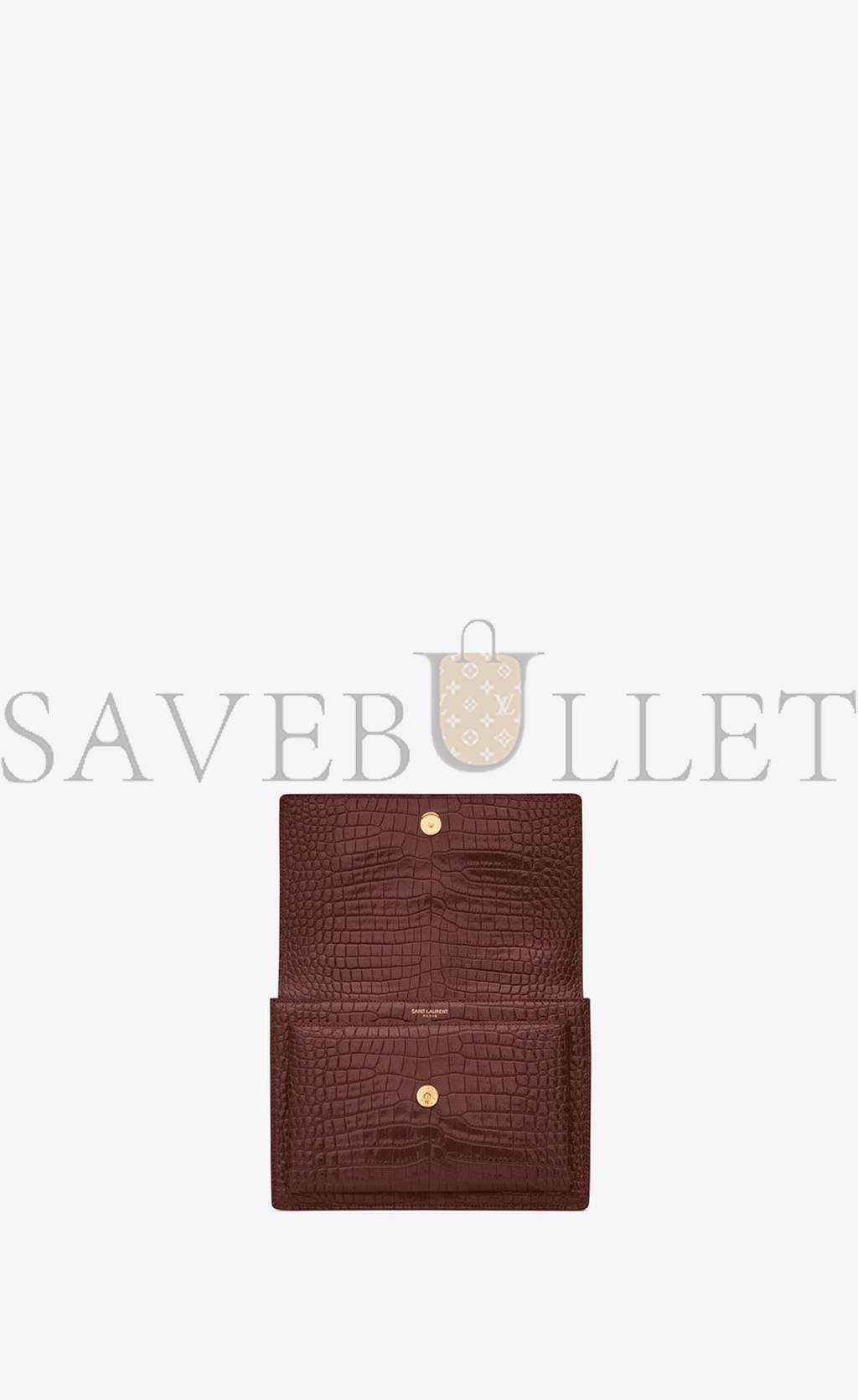 YSL SUNSET MEDIUM CHAIN BAG IN CROCODILE-EMBOSSED SHINY LEATHER 442906DND0J6147 (22*16*6.5cm) YSL SUNSET MEDIUM CHAIN BAG IN CROCODILE-EMBOSSED SHINY LEATHER 442906DND0J6147 (22*16*6.5cm)