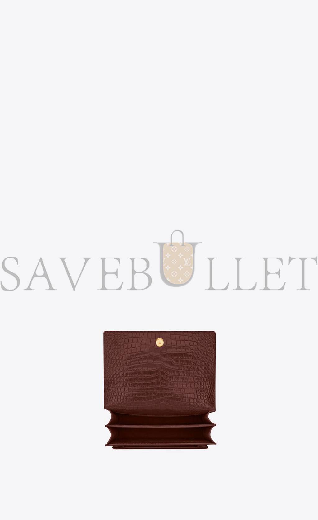 YSL SUNSET MEDIUM CHAIN BAG IN CROCODILE-EMBOSSED SHINY LEATHER 442906DND0J6147 (22*16*6.5cm) YSL SUNSET MEDIUM CHAIN BAG IN CROCODILE-EMBOSSED SHINY LEATHER 442906DND0J6147 (22*16*6.5cm)
