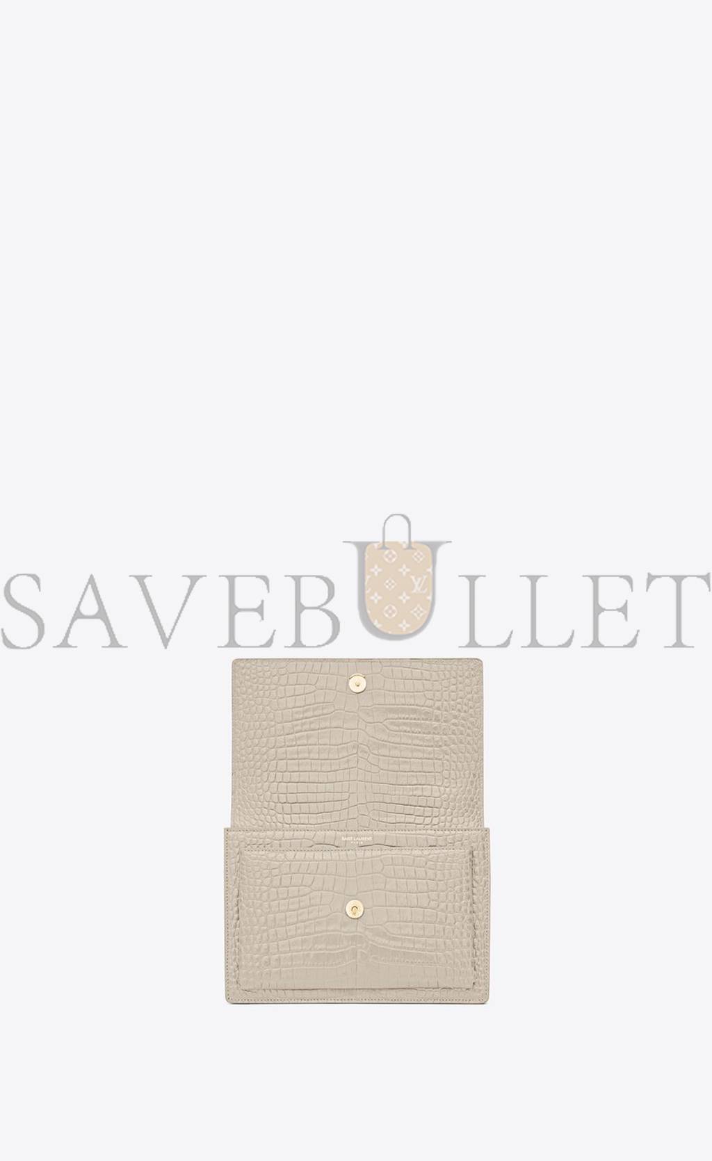 YSL SUNSET MEDIUM CHAIN BAG IN CROCODILE-EMBOSSED SHINY LEATHER 442906DND0J9207 (22*16*6.5cm) YSL SUNSET MEDIUM CHAIN BAG IN CROCODILE-EMBOSSED SHINY LEATHER 442906DND0J9207 (22*16*6.5cm)