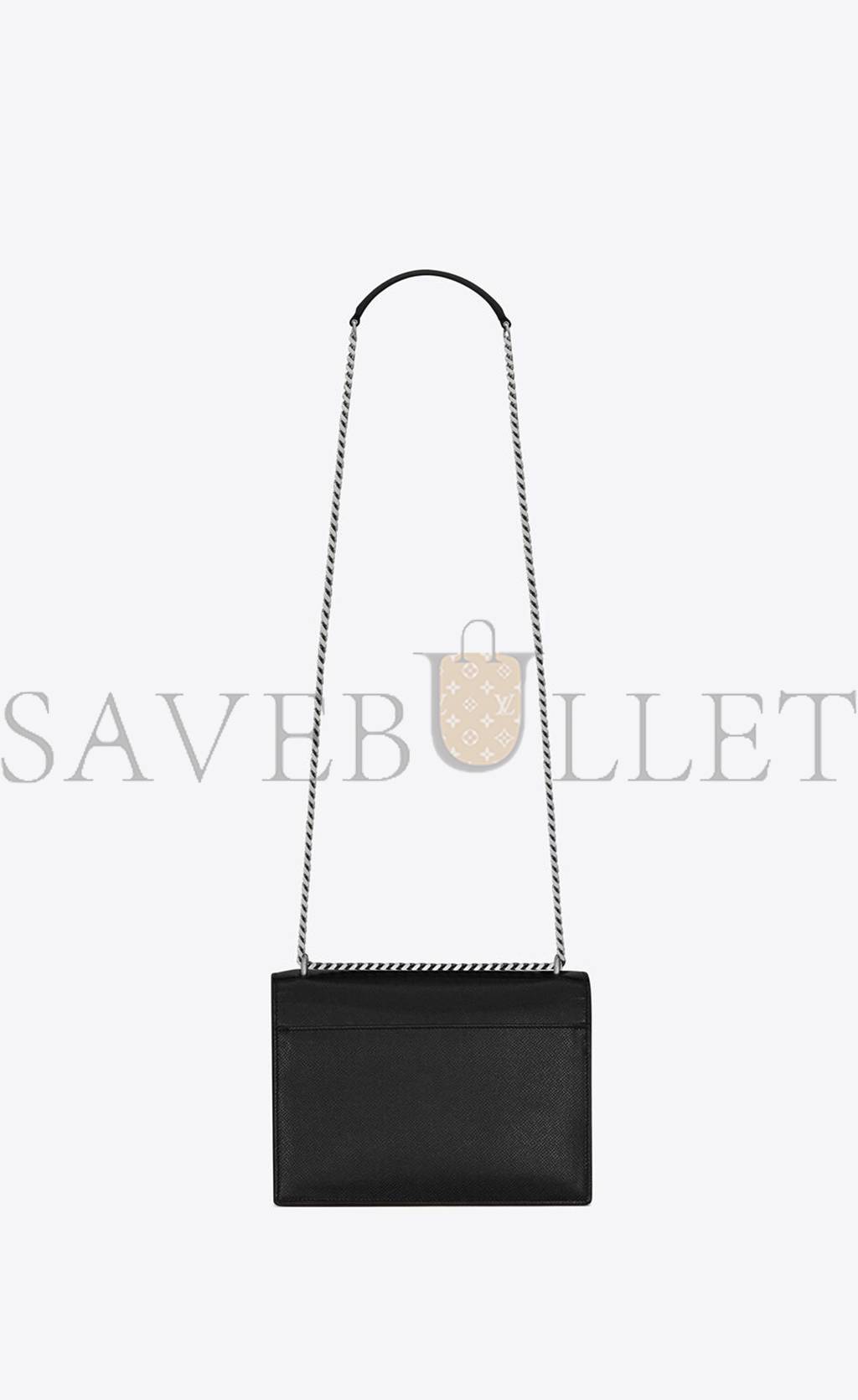 YSL SUNSET MEDIUM CHAIN BAG IN COATED BARK LEATHER 442906H3Z0N1000 (22*16*6.5cm) YSL SUNSET MEDIUM CHAIN BAG IN COATED BARK LEATHER 442906H3Z0N1000 (22*16*6.5cm)
