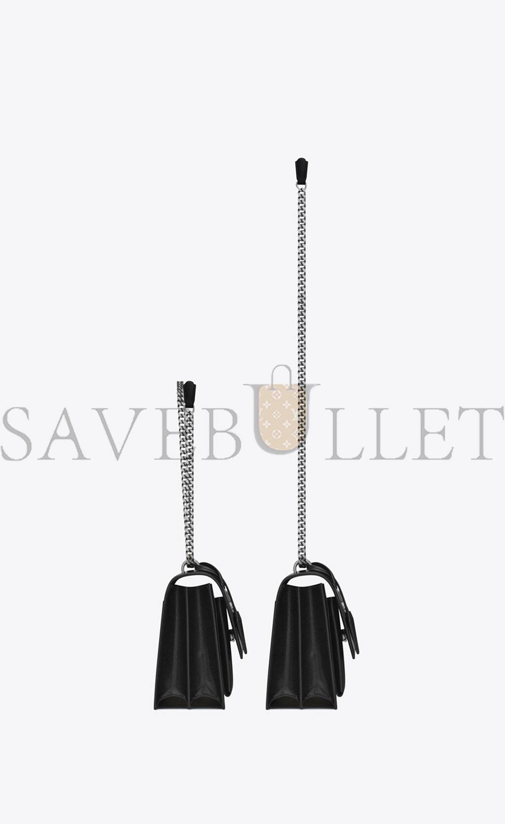 YSL SUNSET MEDIUM CHAIN BAG IN COATED BARK LEATHER 442906H3Z0N1000 (22*16*6.5cm) YSL SUNSET MEDIUM CHAIN BAG IN COATED BARK LEATHER 442906H3Z0N1000 (22*16*6.5cm)