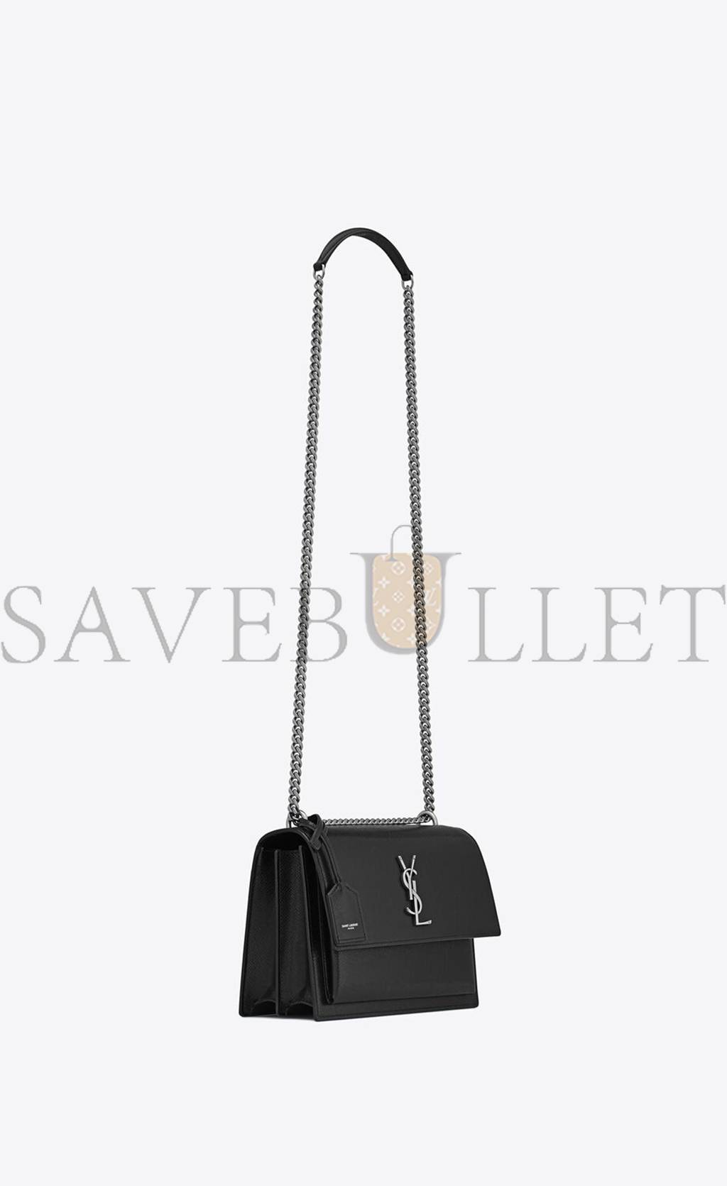 YSL SUNSET MEDIUM CHAIN BAG IN COATED BARK LEATHER 442906H3Z0N1000 (22*16*6.5cm) YSL SUNSET MEDIUM CHAIN BAG IN COATED BARK LEATHER 442906H3Z0N1000 (22*16*6.5cm)