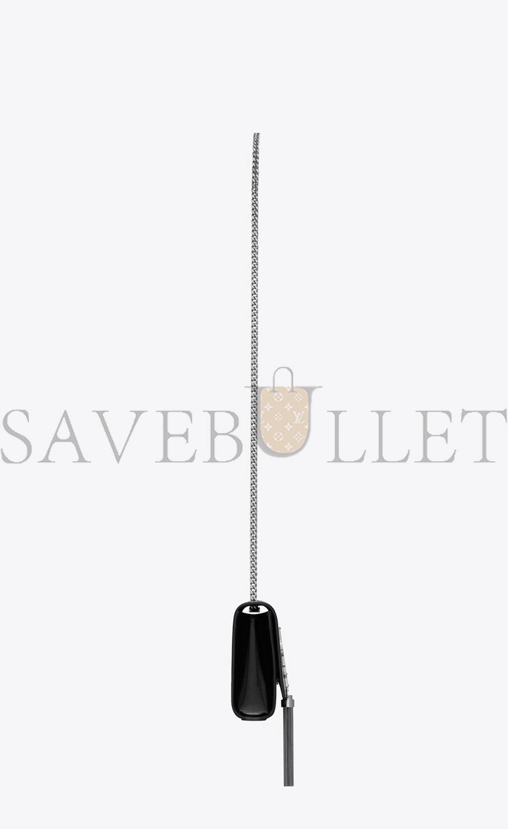 YSL KATE SMALL CHAIN BAG WITH TASSEL IN CHEVRON PATENT LEATHER 474366AAAWI1000 (20*12.5*5cm) YSL KATE SMALL CHAIN BAG WITH TASSEL IN CHEVRON PATENT LEATHER 474366AAAWI1000 (20*12.5*5cm)