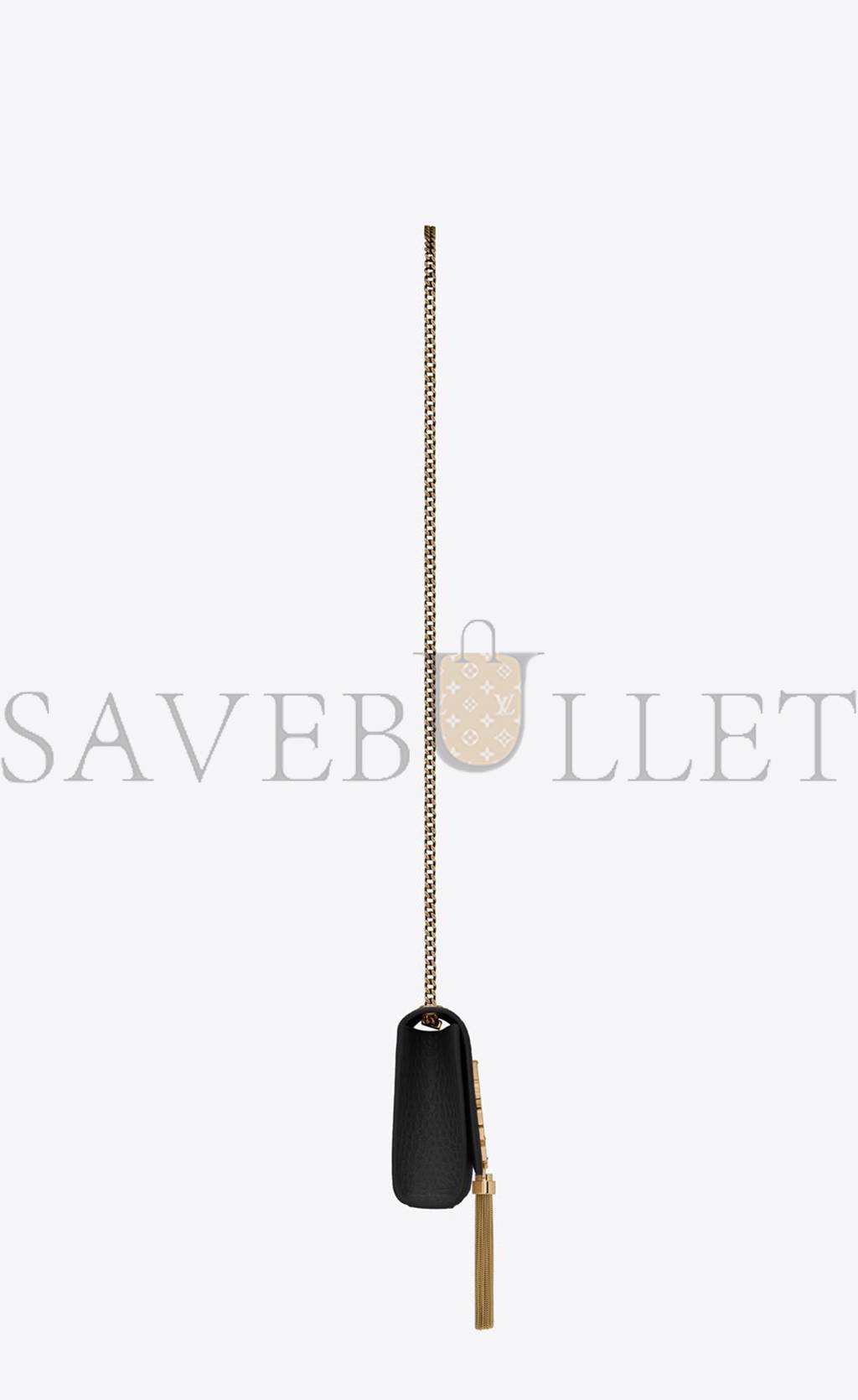 YSL KATE SMALL CHAIN BAG WITH TASSEL IN CROCODILE-EMBOSSED SHINY LEATHER 474366DND0J1000 (20*12.5*5cm) YSL KATE SMALL CHAIN BAG WITH TASSEL IN CROCODILE-EMBOSSED SHINY LEATHER 474366DND0J1000 (20*12.5*5cm)
