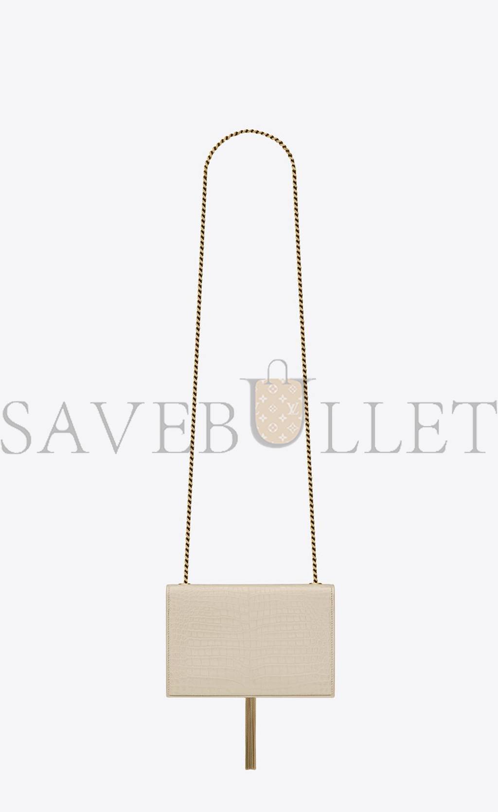 YSL KATE SMALL CHAIN BAG WITH TASSEL IN CROCODILE-EMBOSSED SHINY LEATHER 474366DND0J9207 (20*12.5*5cm) YSL KATE SMALL CHAIN BAG WITH TASSEL IN CROCODILE-EMBOSSED SHINY LEATHER 474366DND0J9207 (20*12.5*5cm)