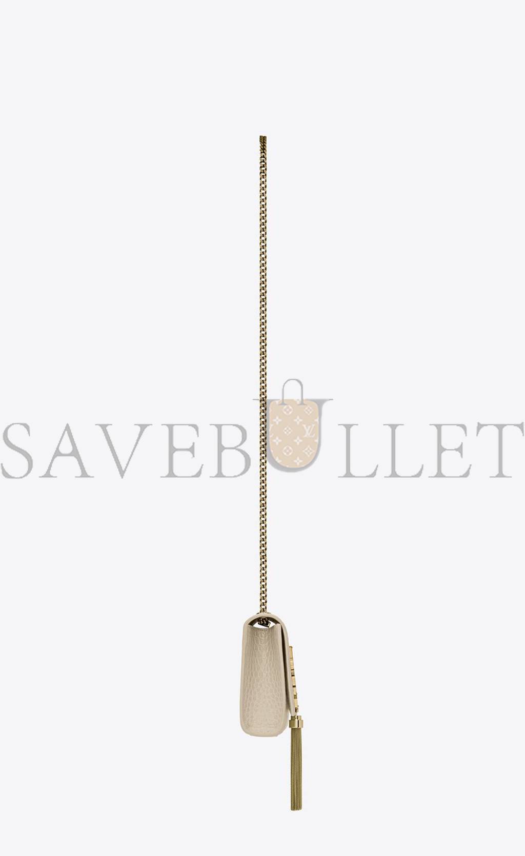 YSL KATE SMALL CHAIN BAG WITH TASSEL IN CROCODILE-EMBOSSED SHINY LEATHER 474366DND0J9207 (20*12.5*5cm) YSL KATE SMALL CHAIN BAG WITH TASSEL IN CROCODILE-EMBOSSED SHINY LEATHER 474366DND0J9207 (20*12.5*5cm)