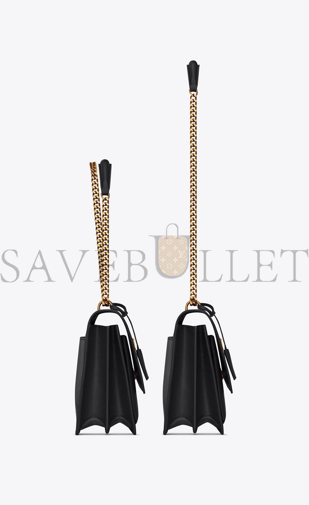 YSL SUNSET LARGE CHAIN BAG IN SMOOTH LEATHER 498779D420W1000 (27*18*8cm) YSL SUNSET LARGE CHAIN BAG IN SMOOTH LEATHER 498779D420W1000 (27*18*8cm)