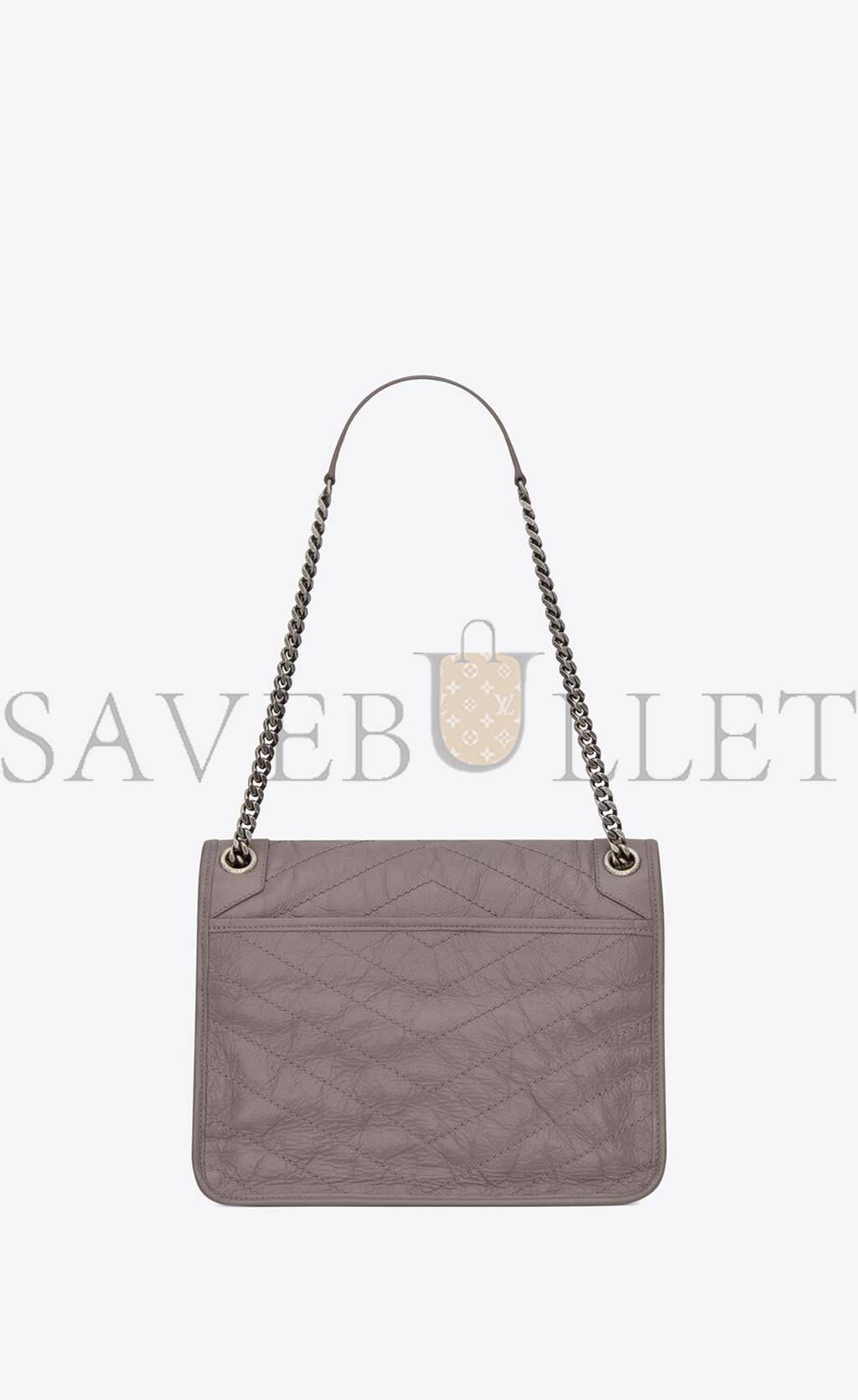 YSL NIKI MEDIUM CHAIN BAG IN CRINKLED VINTAGE LEATHER 4988940EN041202 (28*20*8.5cm) YSL NIKI MEDIUM CHAIN BAG IN CRINKLED VINTAGE LEATHER 4988940EN041202 (28*20*8.5cm)