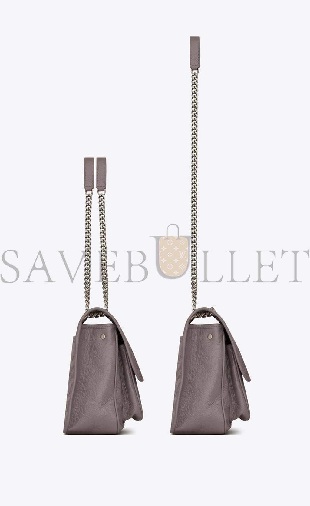 YSL NIKI MEDIUM CHAIN BAG IN CRINKLED VINTAGE LEATHER 4988940EN041202 (28*20*8.5cm) YSL NIKI MEDIUM CHAIN BAG IN CRINKLED VINTAGE LEATHER 4988940EN041202 (28*20*8.5cm)