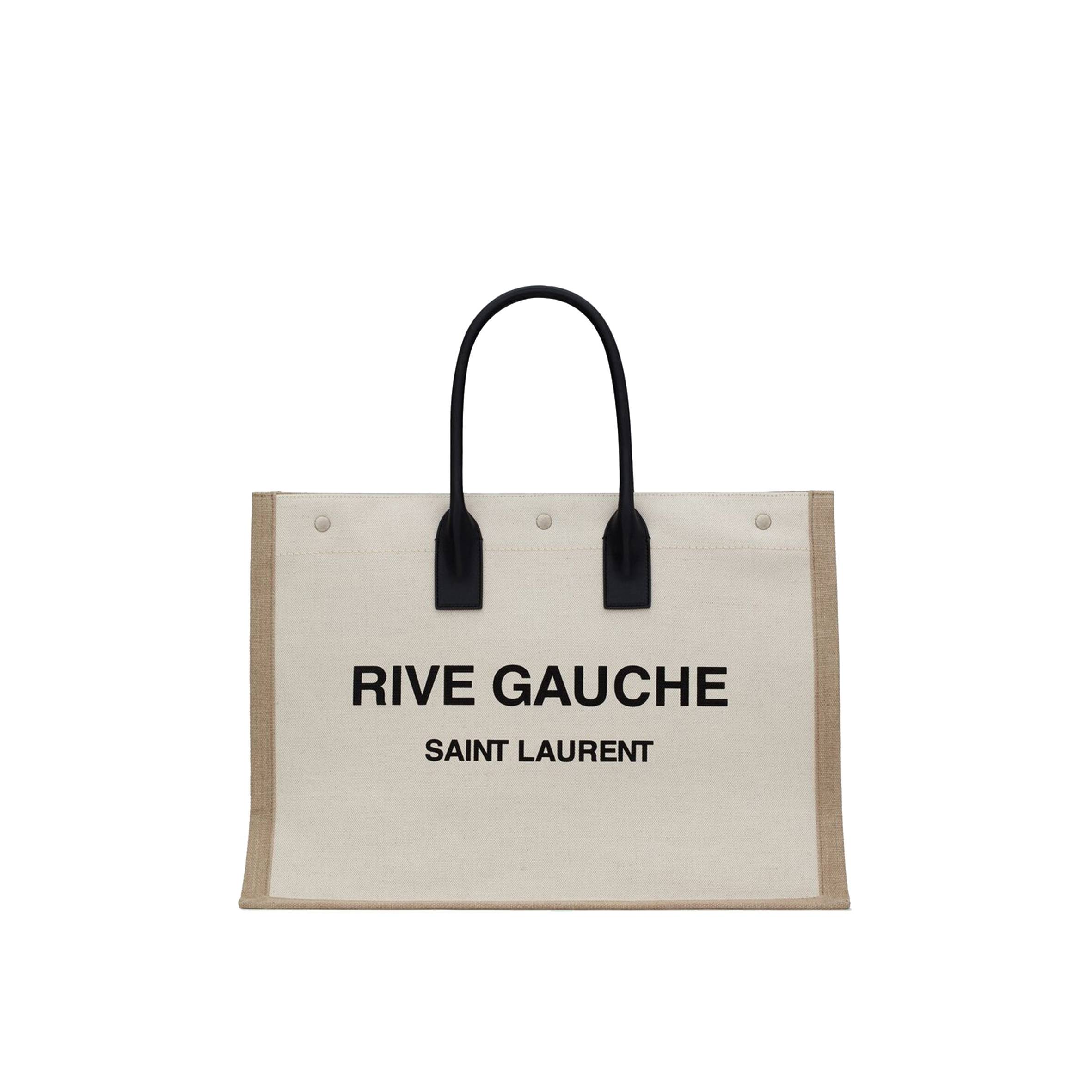 YSL RIVE GAUCHE TOTE BAG IN LINEN AND LEATHER 499290FAABR9054 (48*36*16cm) YSL RIVE GAUCHE TOTE BAG IN LINEN AND LEATHER 499290FAABR9054 (48*36*16cm)