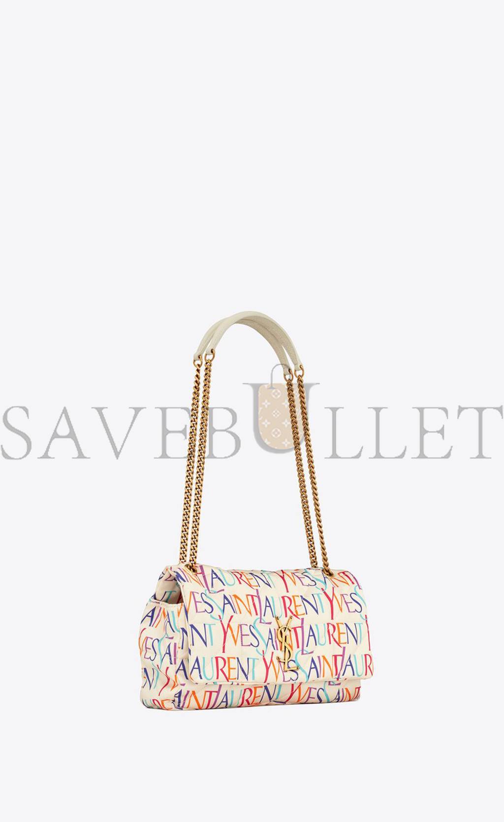 YSL JAMIE MEDIUM CHAIN BAG IN PRINTED YVES SAINT LAURENT SILK 515821FAASJ9076 (25*15*7.5CM) YSL JAMIE MEDIUM CHAIN BAG IN PRINTED YVES SAINT LAURENT SILK 515821FAASJ9076 (25*15*7.5CM)