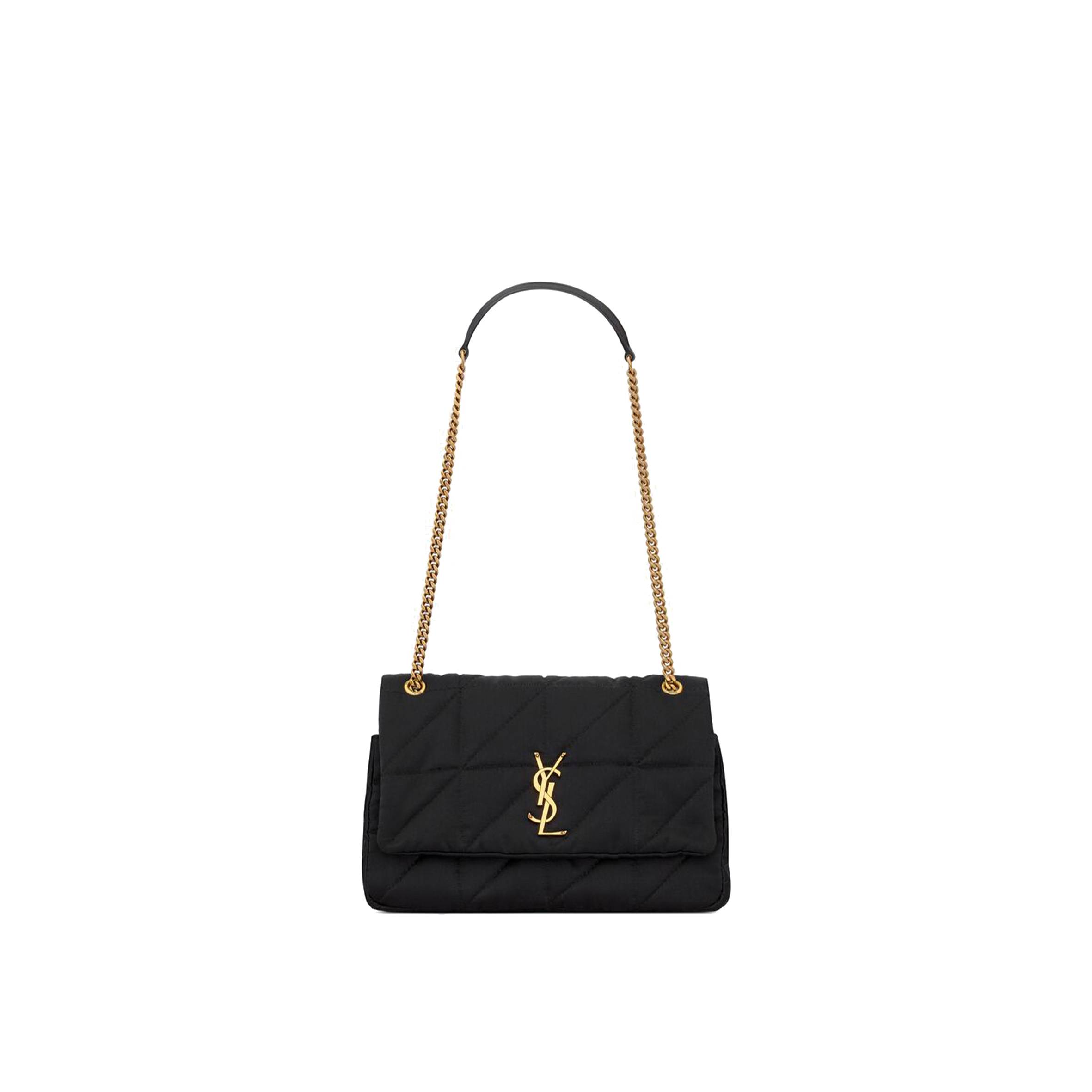 YSL JAMIE MEDIUM CHAIN BAG IN SATIN AND LEATHER 515821FAAUF1000 (25*15*7.5cm) YSL JAMIE MEDIUM CHAIN BAG IN SATIN AND LEATHER 515821FAAUF1000 (25*15*7.5cm)