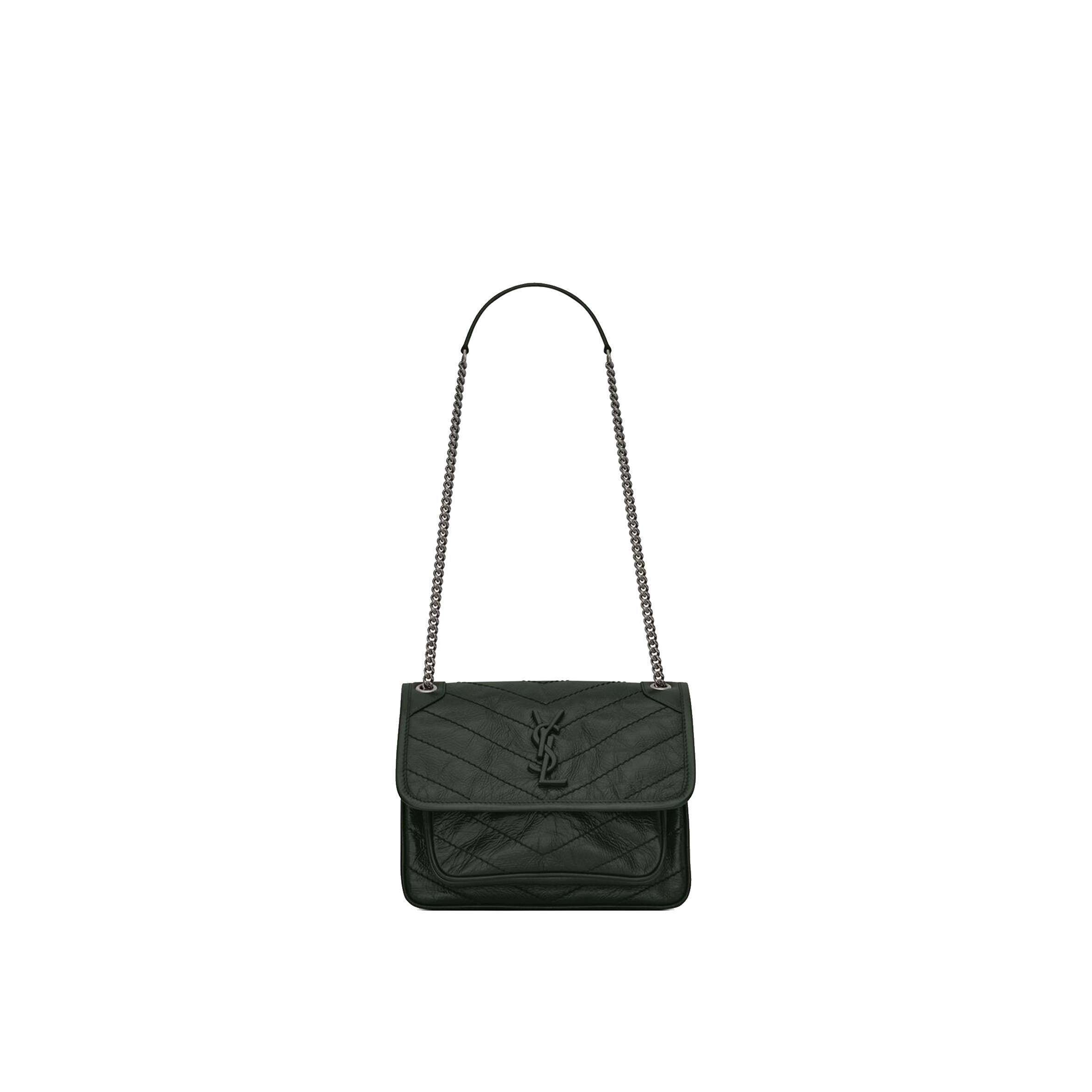 YSL NIKI BABY CHAIN BAG IN CRINKLED VINTAGE LEATHER 5330370EN043045 (21*16*7.5cm) YSL NIKI BABY CHAIN BAG IN CRINKLED VINTAGE LEATHER 5330370EN043045 (21*16*7.5cm)