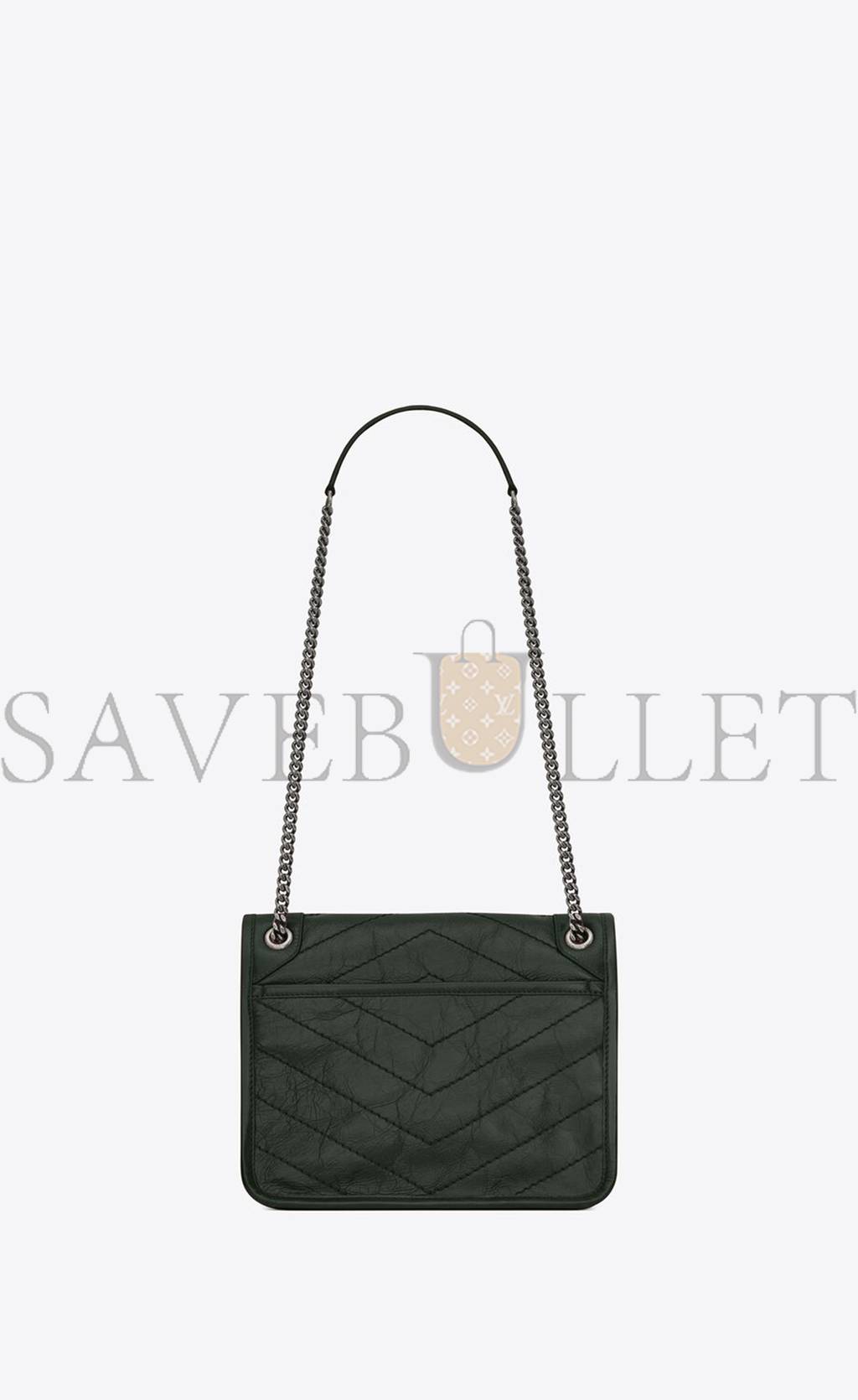 YSL NIKI BABY CHAIN BAG IN CRINKLED VINTAGE LEATHER 5330370EN043045 (21*16*7.5cm) YSL NIKI BABY CHAIN BAG IN CRINKLED VINTAGE LEATHER 5330370EN043045 (21*16*7.5cm)