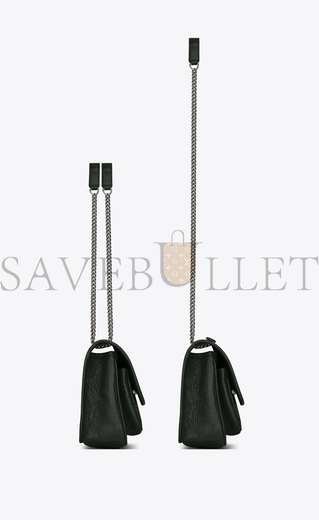 YSL NIKI BABY CHAIN BAG IN CRINKLED VINTAGE LEATHER 5330370EN043045 (21*16*7.5cm) YSL NIKI BABY CHAIN BAG IN CRINKLED VINTAGE LEATHER 5330370EN043045 (21*16*7.5cm)