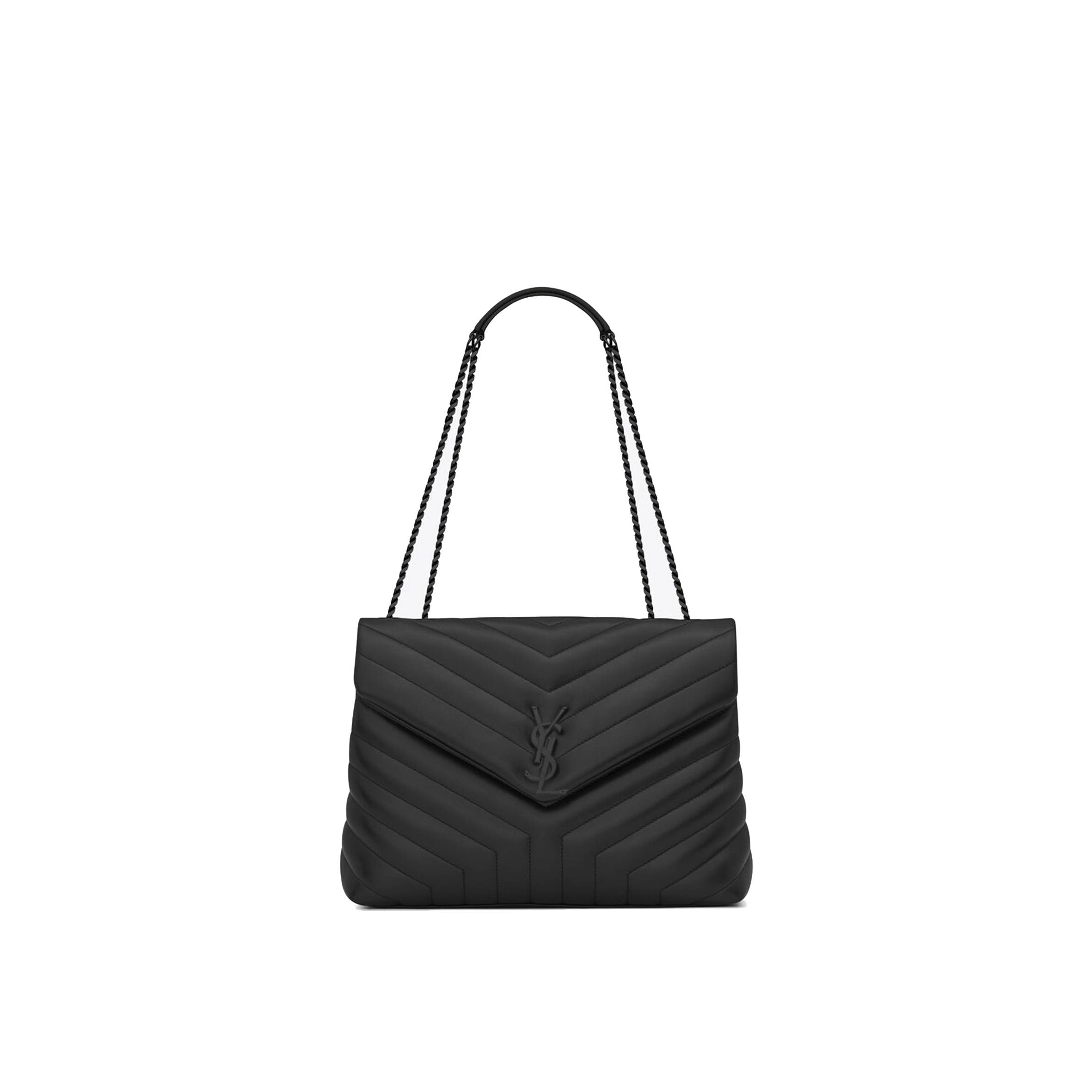 YSL LOULOU MEDIUM CHAIN BAG IN QUILTED LEATHER 574946DV7281000 (32*22*12cm) YSL LOULOU MEDIUM CHAIN BAG IN QUILTED LEATHER 574946DV7281000 (32*22*12cm)