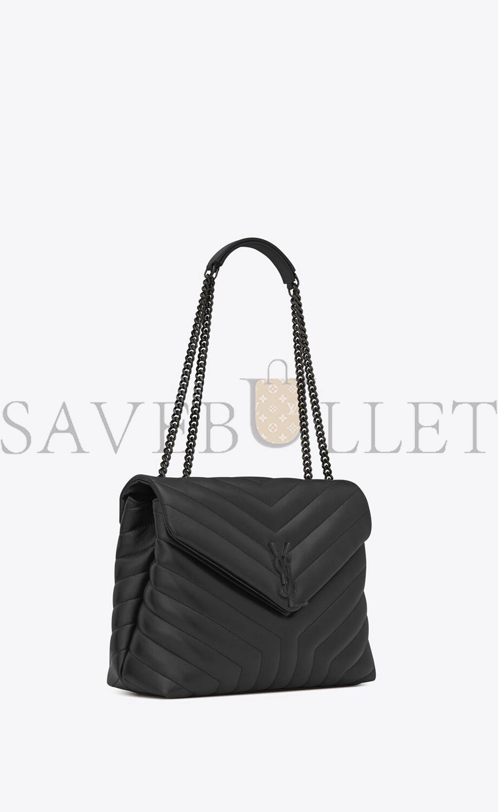 YSL LOULOU MEDIUM CHAIN BAG IN QUILTED LEATHER 574946DV7281000 (32*22*12cm) YSL LOULOU MEDIUM CHAIN BAG IN QUILTED LEATHER 574946DV7281000 (32*22*12cm)