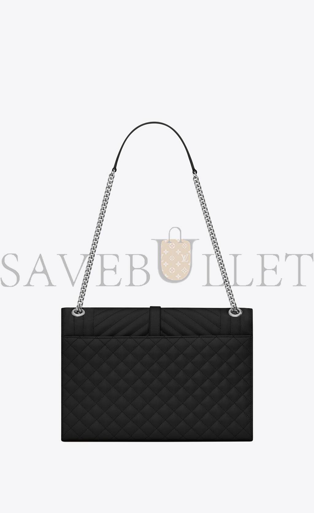 YSL ENVELOPE LARGE BAG IN MIX MATELASSÉ GRAIN DE POUDRE EMBOSSED LEATHER 600166BOW921000 (31*22*7.5cm) YSL ENVELOPE LARGE BAG IN MIX MATELASSÉ GRAIN DE POUDRE EMBOSSED LEATHER 600166BOW921000 (31*22*7.5cm)