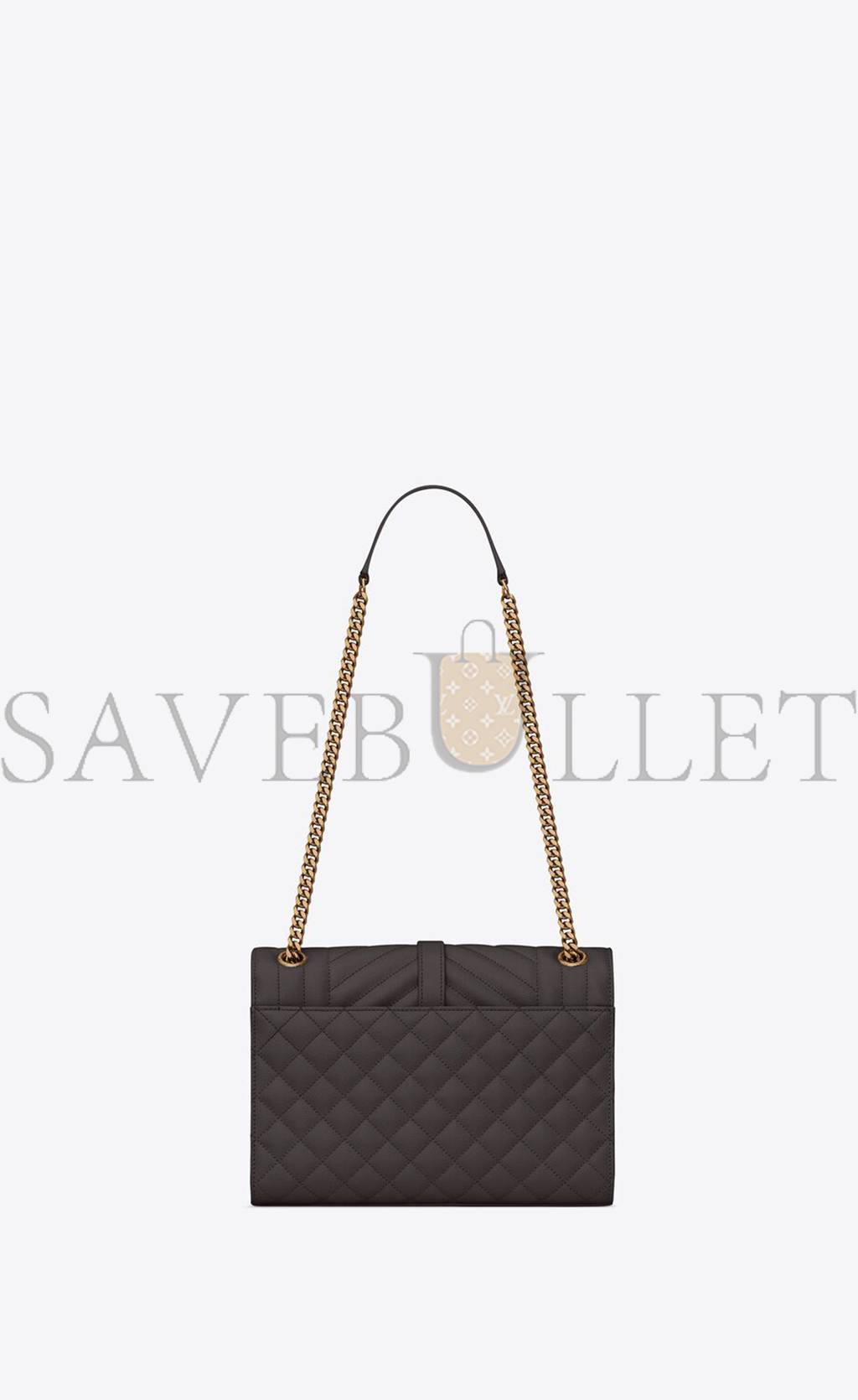 YSL ENVELOPE MEDIUM CHAIN BAG IN MIX MATELASSÉ GRAIN DE POUDRE EMBOSSED LEATHER 600185BOW971112 (24*17.5*6cm) YSL ENVELOPE MEDIUM CHAIN BAG IN MIX MATELASSÉ GRAIN DE POUDRE EMBOSSED LEATHER 600185BOW971112 (24*17.5*6cm)