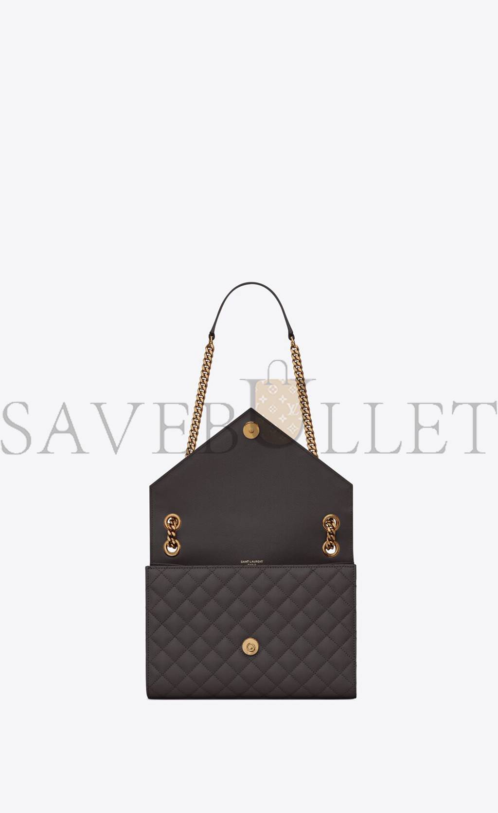 YSL ENVELOPE MEDIUM CHAIN BAG IN MIX MATELASSÉ GRAIN DE POUDRE EMBOSSED LEATHER 600185BOW971112 (24*17.5*6cm) YSL ENVELOPE MEDIUM CHAIN BAG IN MIX MATELASSÉ GRAIN DE POUDRE EMBOSSED LEATHER 600185BOW971112 (24*17.5*6cm)