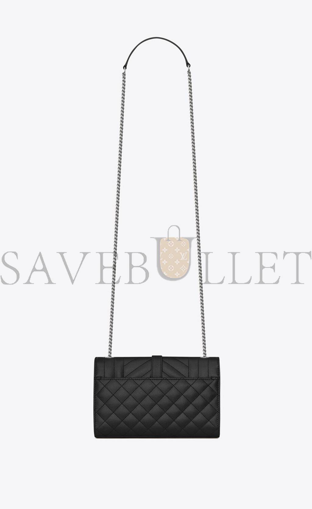 YSL ENVELOPE SMALL BAG IN MIX MATELASSÉ GRAIN DE POUDRE EMBOSSED LEATHER 600195BOW921000 (21*13*6cm) YSL ENVELOPE SMALL BAG IN MIX MATELASSÉ GRAIN DE POUDRE EMBOSSED LEATHER 600195BOW921000 (21*13*6cm)