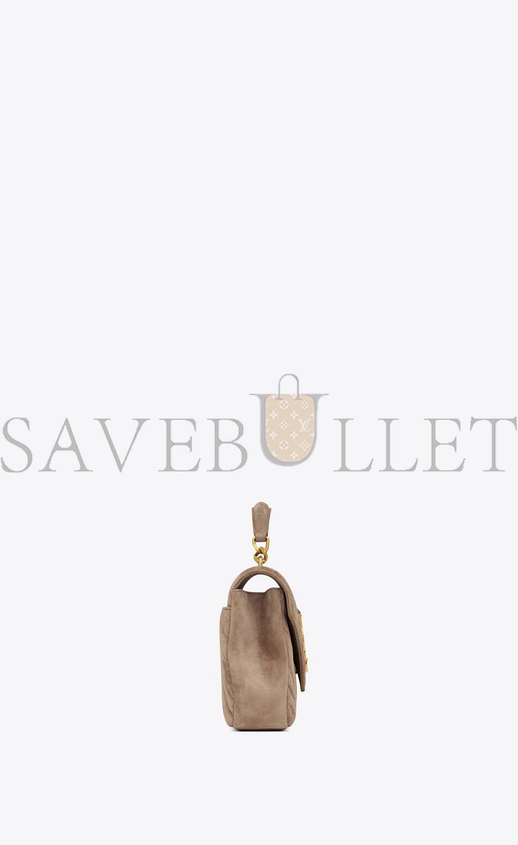 YSL COLLEGE MEDIUM CHAIN BAG IN QUILTED SUEDE 6002791U8072346 (24*17*6.5cm) YSL COLLEGE MEDIUM CHAIN BAG IN QUILTED SUEDE 6002791U8072346 (24*17*6.5cm)