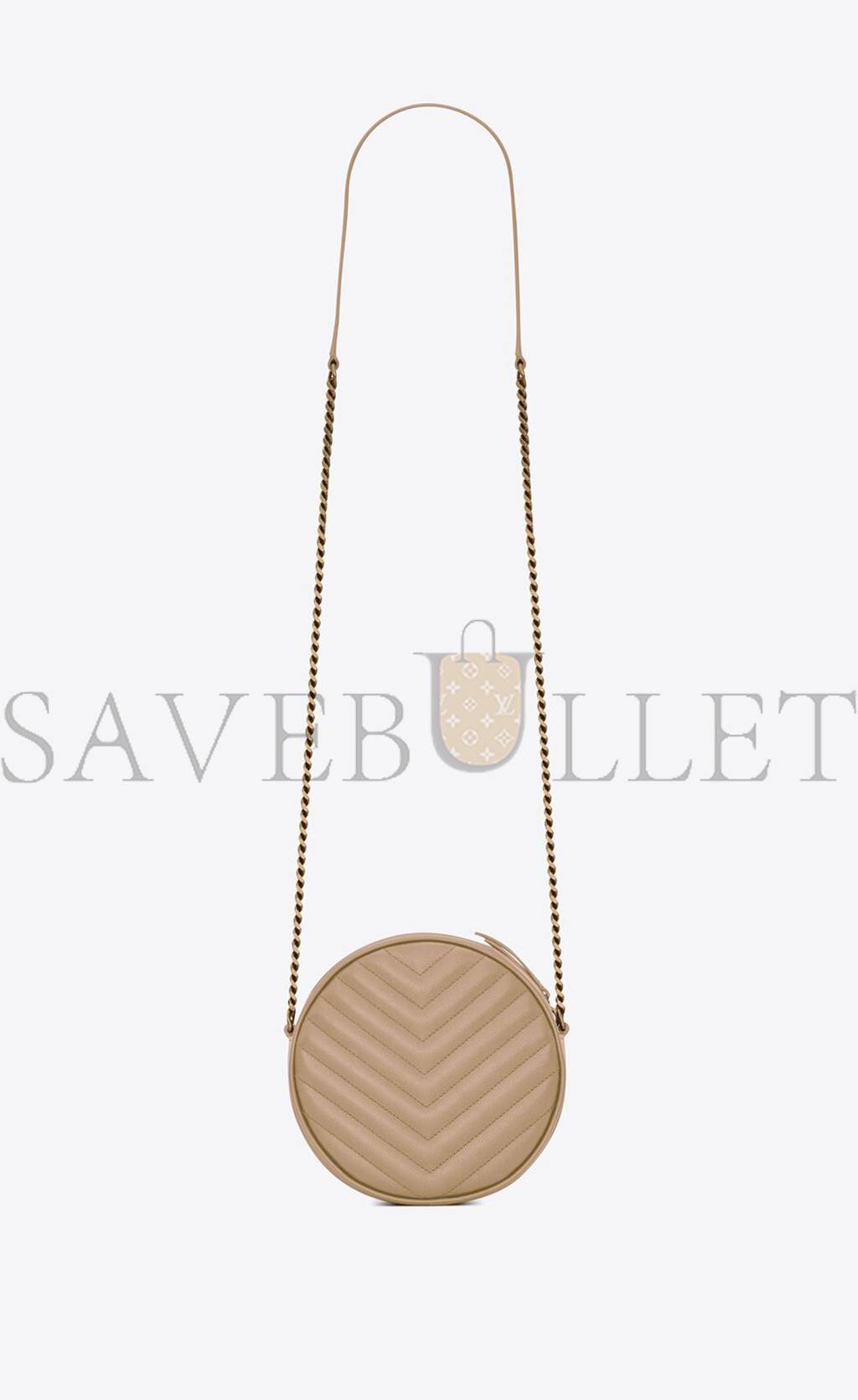 YSL VINYLE ROUND CAMERA BAG IN CHEVRON-QUILTED GRAIN DE POUDRE EMBOSSED LEATHER 6104361GF072721 (17*17*5.5cm) YSL VINYLE ROUND CAMERA BAG IN CHEVRON-QUILTED GRAIN DE POUDRE EMBOSSED LEATHER 6104361GF072721 (17*17*5.5cm)