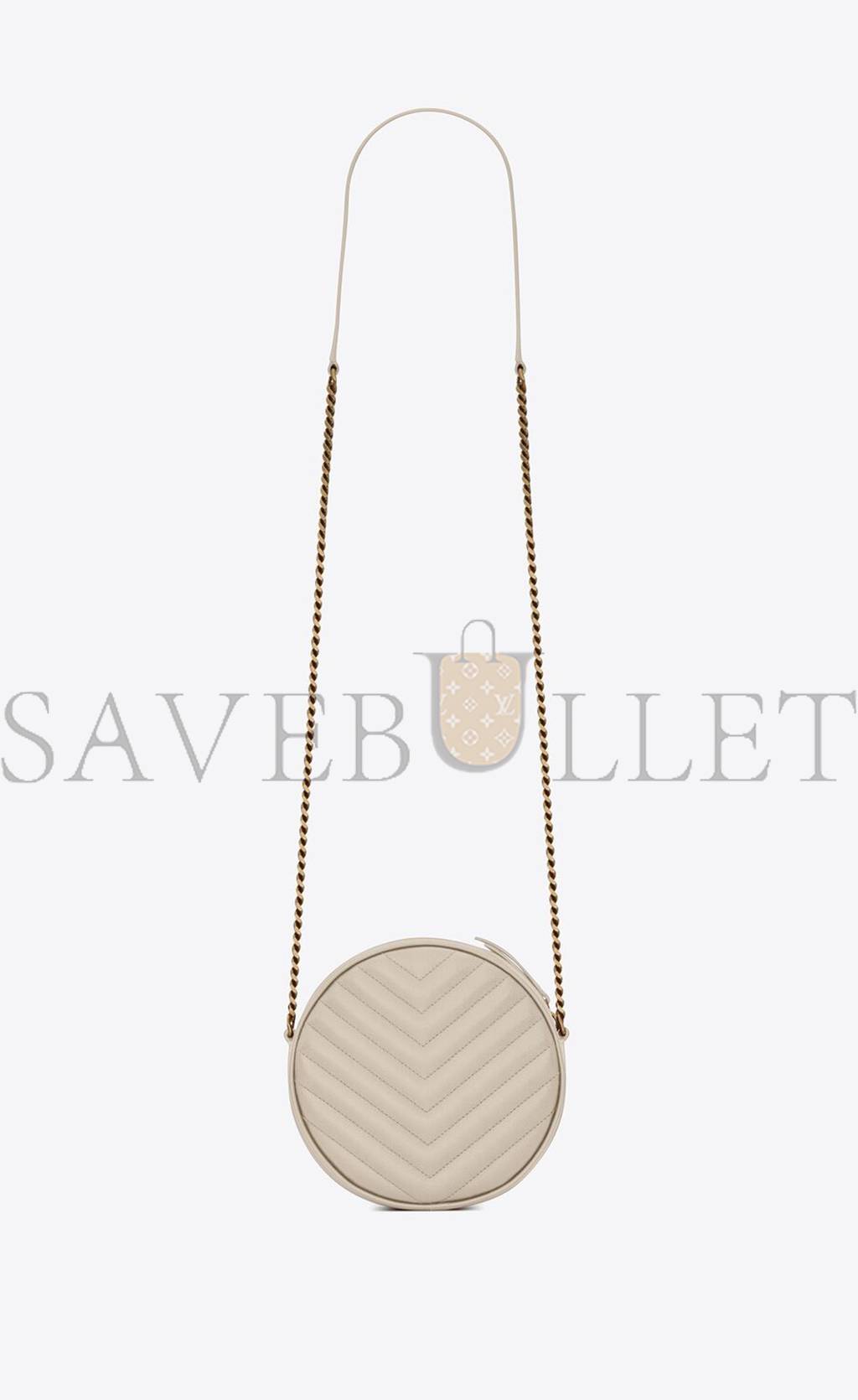 YSL VINYLE ROUND CAMERA BAG IN CHEVRON-QUILTED GRAIN DE POUDRE EMBOSSED LEATHER 6104361GF079207 (17*17*5.5cm) YSL VINYLE ROUND CAMERA BAG IN CHEVRON-QUILTED GRAIN DE POUDRE EMBOSSED LEATHER 6104361GF079207 (17*17*5.5cm)