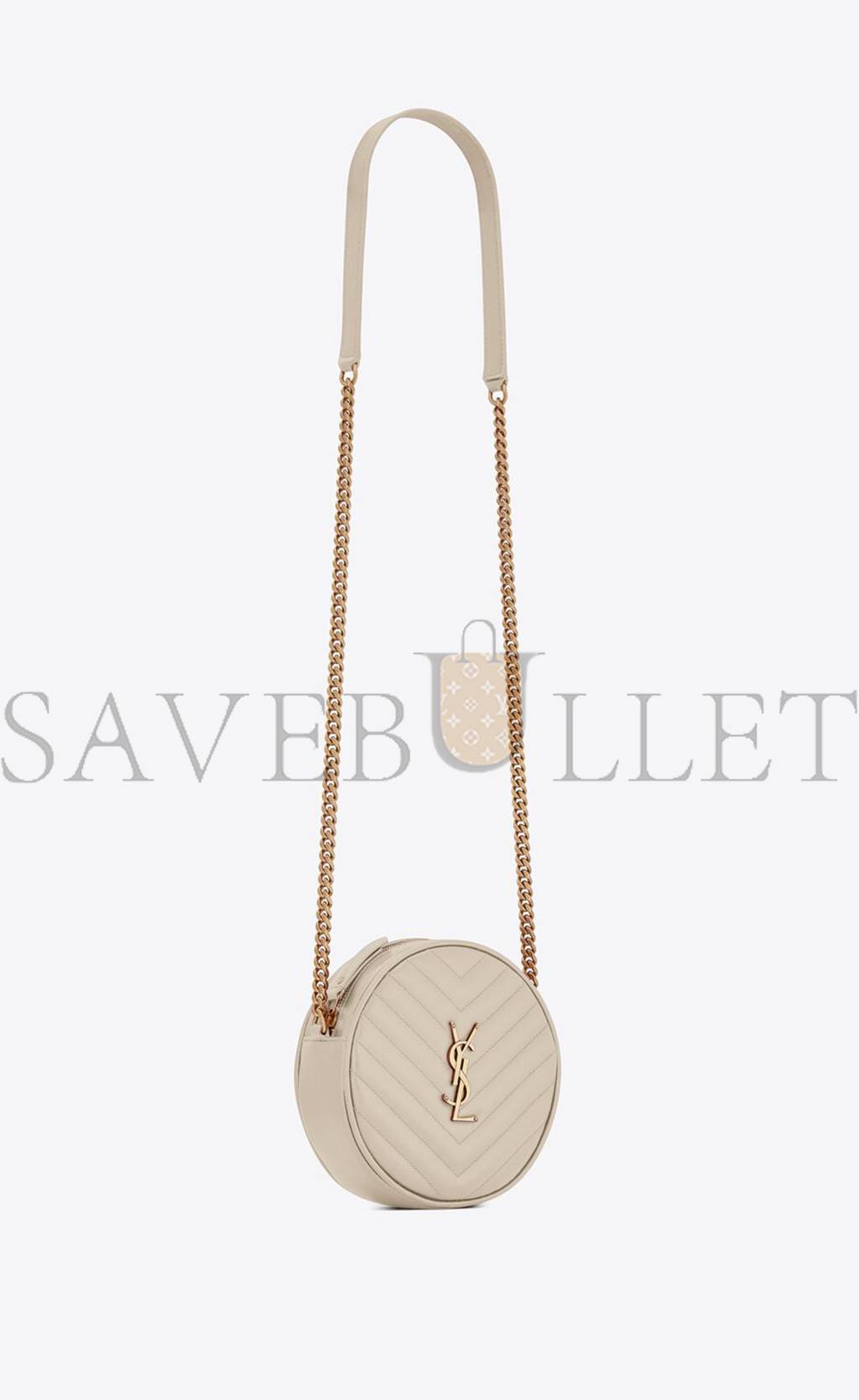 YSL VINYLE ROUND CAMERA BAG IN CHEVRON-QUILTED GRAIN DE POUDRE EMBOSSED LEATHER 6104361GF079207 (17*17*5.5cm) YSL VINYLE ROUND CAMERA BAG IN CHEVRON-QUILTED GRAIN DE POUDRE EMBOSSED LEATHER 6104361GF079207 (17*17*5.5cm)
