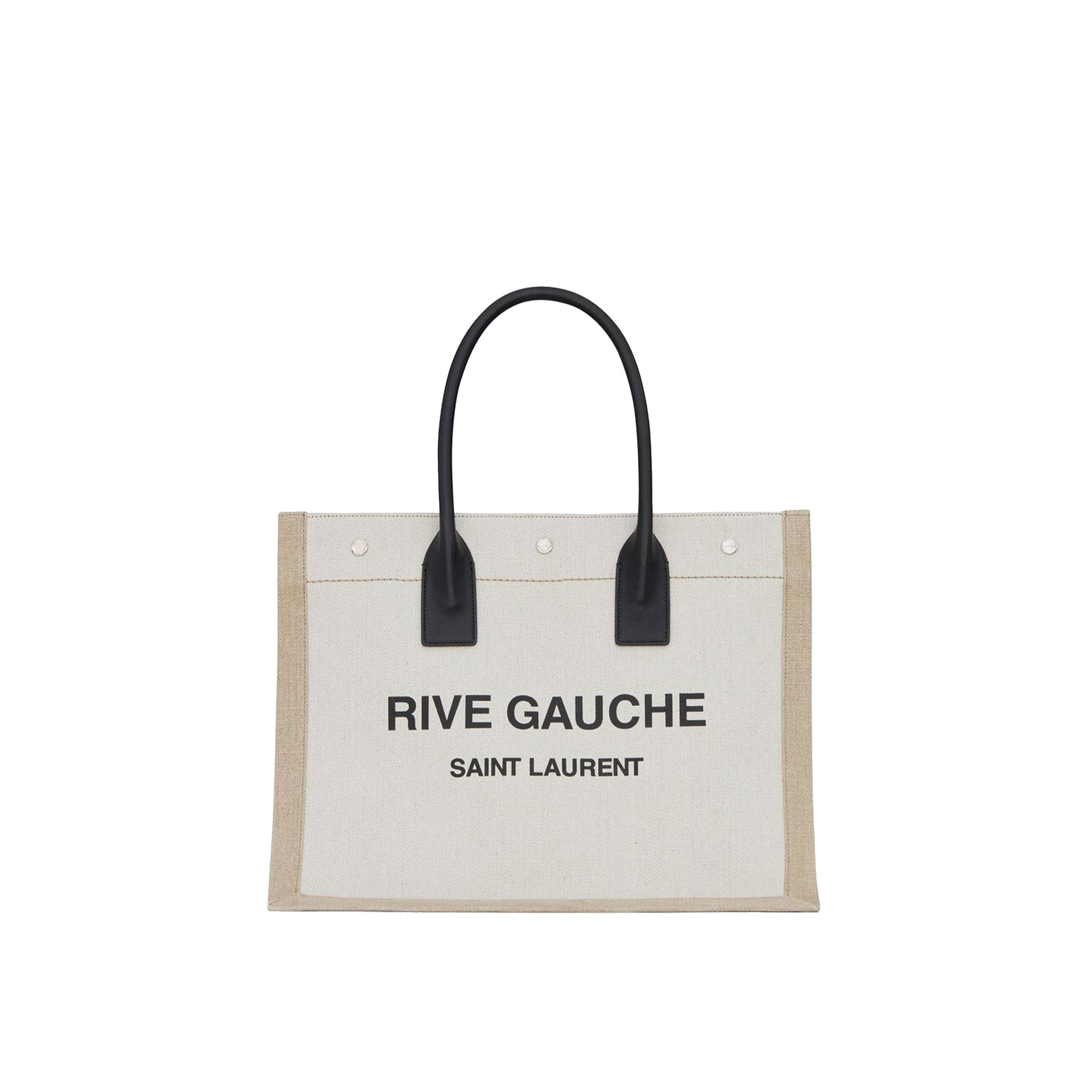 YSL RIVE GAUCHE SMALL TOTE BAG IN LINEN AND LEATHER 617481FAABR9054 (39*31*18cm) YSL RIVE GAUCHE SMALL TOTE BAG IN LINEN AND LEATHER 617481FAABR9054 (39*31*18cm)