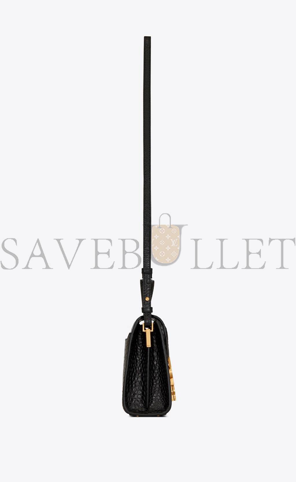 YSL CASSANDRA MINI TOP HANDLE BAG IN CROCODILE-EMBOSSED SHINY LEATHER 623930DND0J1000 (20*16*7.5cm) YSL CASSANDRA MINI TOP HANDLE BAG IN CROCODILE-EMBOSSED SHINY LEATHER 623930DND0J1000 (20*16*7.5cm)