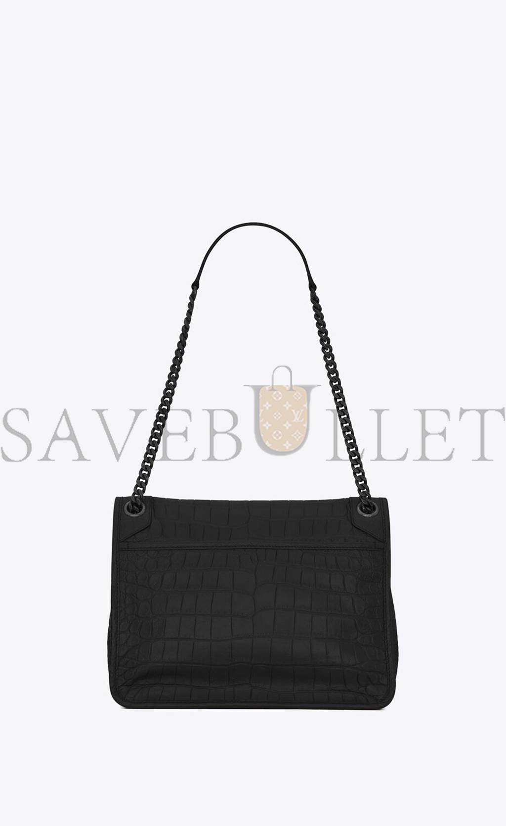 YSL NIKI MEDIUM CHAIN BAG IN CROCODILE-EMBOSSED LEATHER 6331501K00U1000 (28*20*8.5cm) YSL NIKI MEDIUM CHAIN BAG IN CROCODILE-EMBOSSED LEATHER 6331501K00U1000 (28*20*8.5cm)