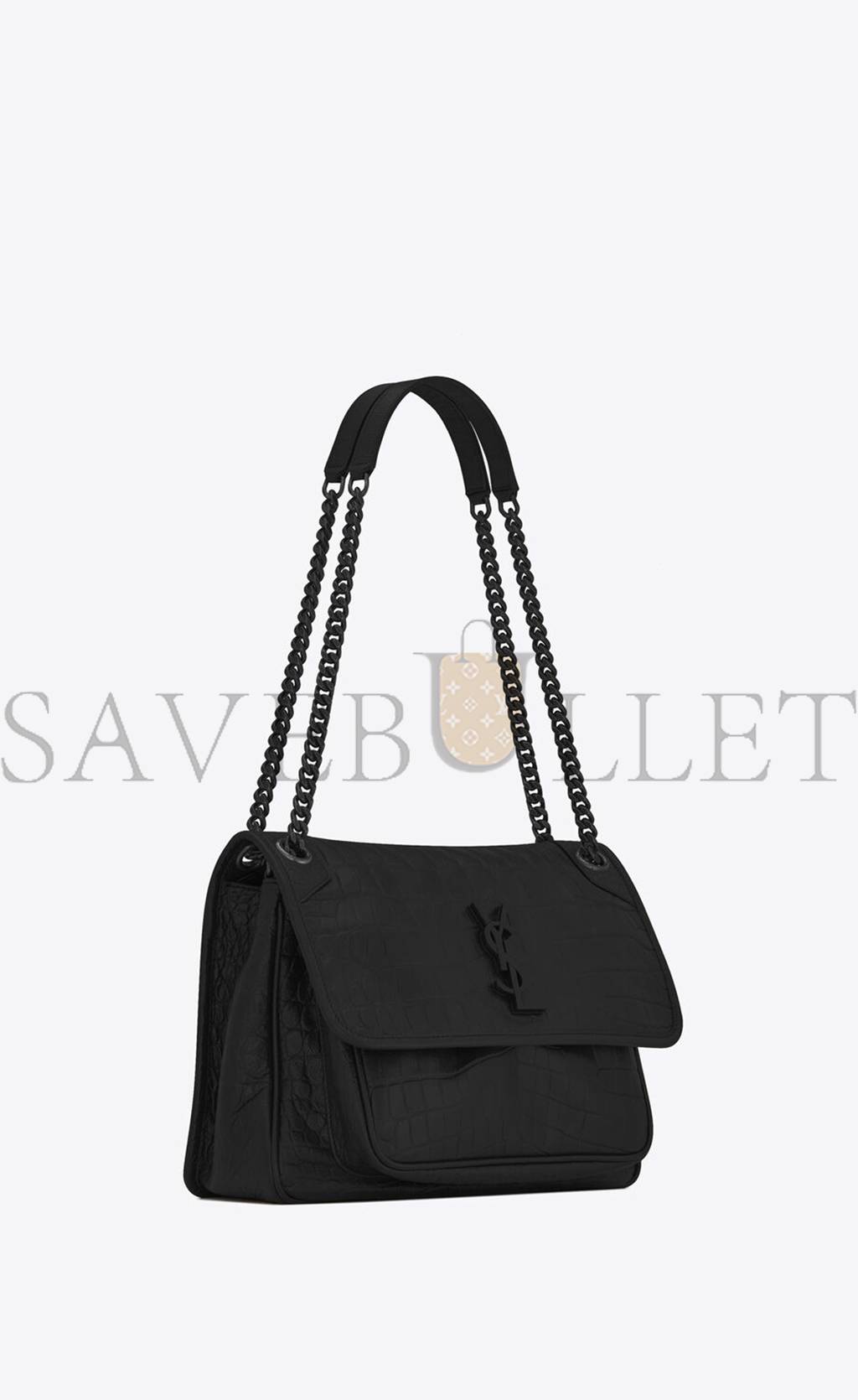 YSL NIKI MEDIUM CHAIN BAG IN CROCODILE-EMBOSSED LEATHER 6331501K00U1000 (28*20*8.5cm) YSL NIKI MEDIUM CHAIN BAG IN CROCODILE-EMBOSSED LEATHER 6331501K00U1000 (28*20*8.5cm)