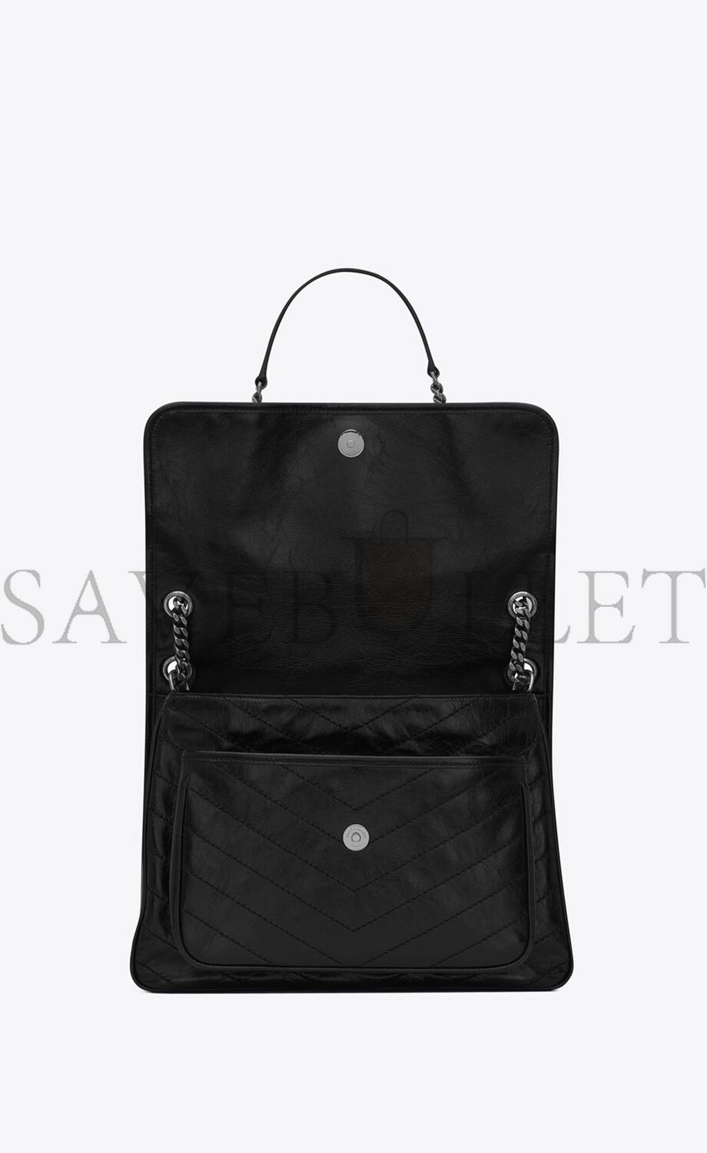 YSL NIKI LARGE IN CRINKLED VINTAGE LEATHER 6331570EN041000 (32*23*9cm) YSL NIKI LARGE IN CRINKLED VINTAGE LEATHER 6331570EN041000 (32*23*9cm)