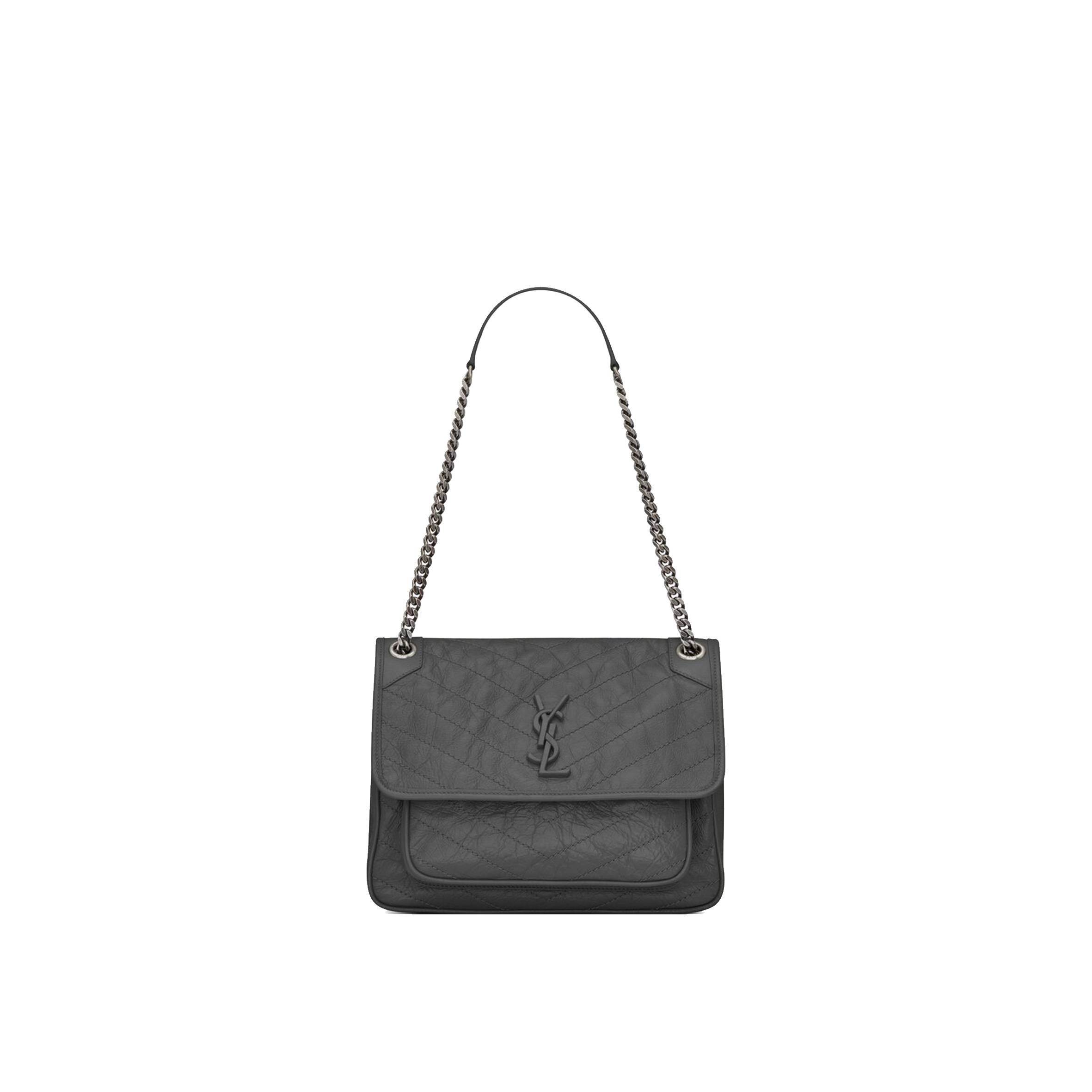 YSL NIKI MEDIUM CHAIN BAG IN CRINKLED VINTAGE LEATHER 6331580EN041112 (28*20*8.5cm) YSL NIKI MEDIUM CHAIN BAG IN CRINKLED VINTAGE LEATHER 6331580EN041112 (28*20*8.5cm)